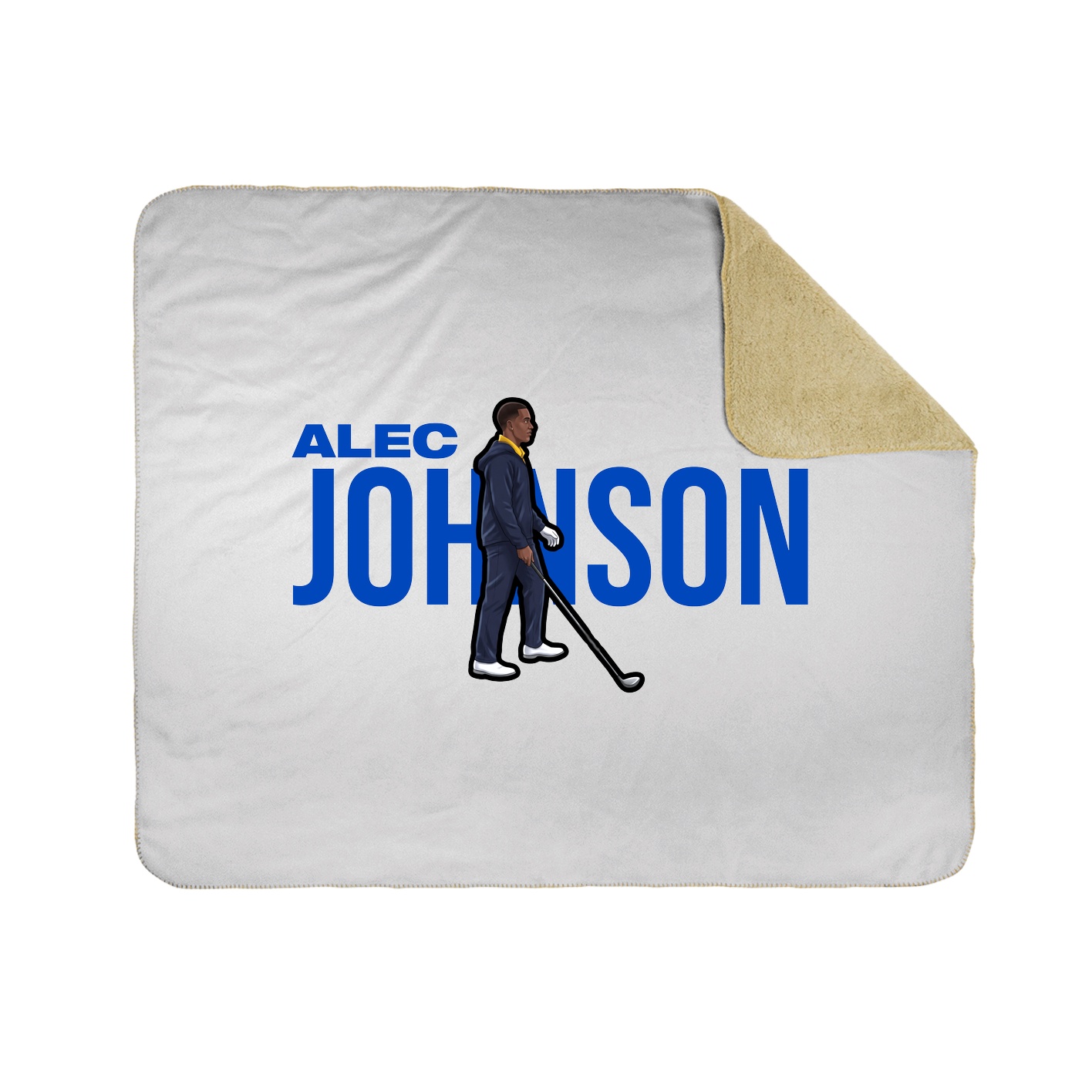 Throw Blanket — Player Name in White