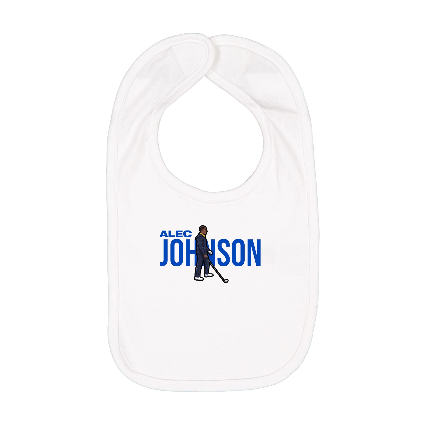 Infant Bib — Player Name in White