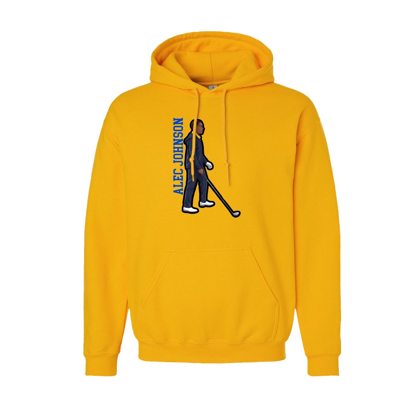 Hoodie — Name Vertical in Gold