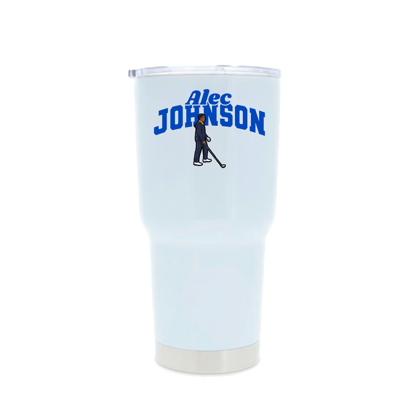 30oz Stainless Steel Tumbler — Signature Arch in White