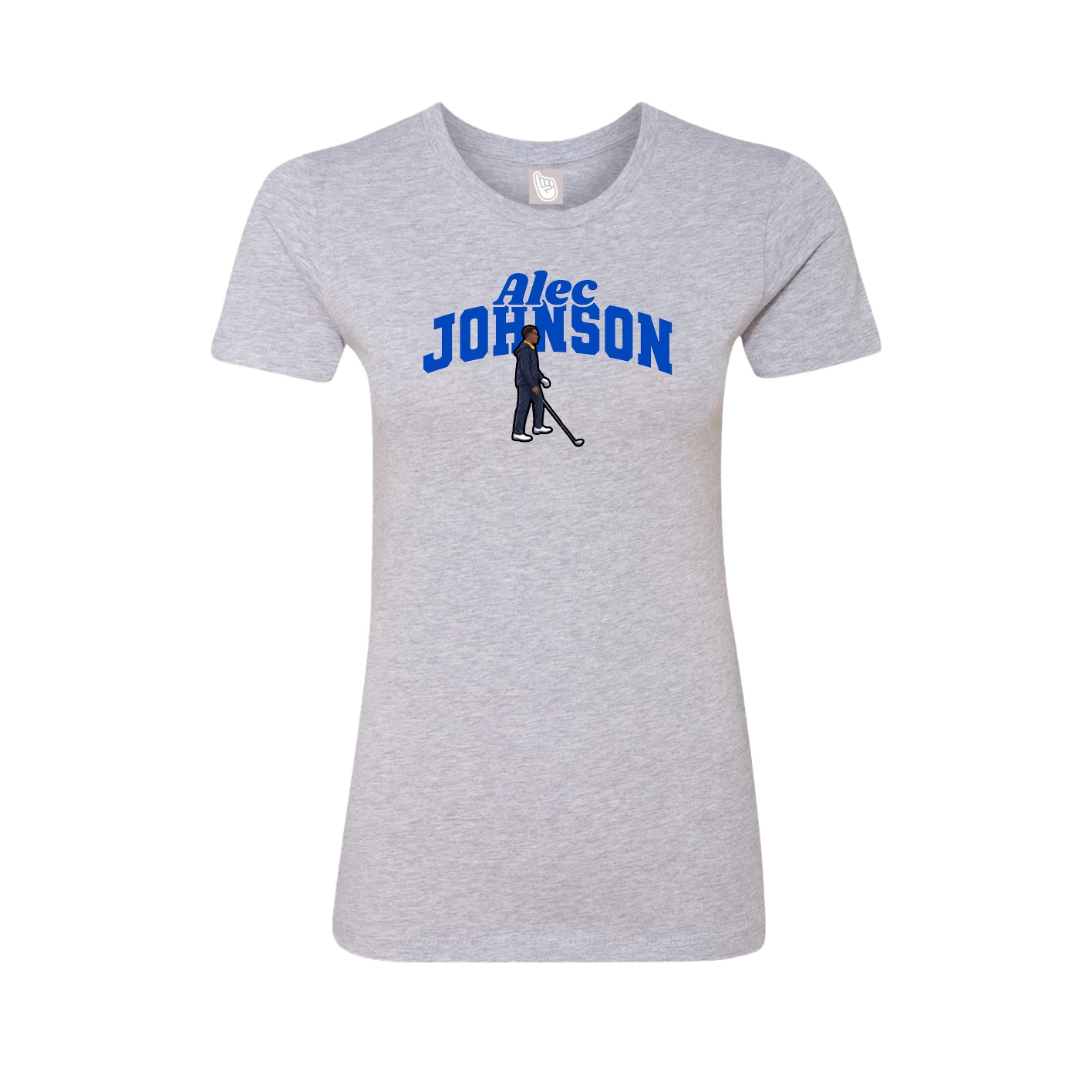 Fitted Women's Tee — Signature Arch in Grey