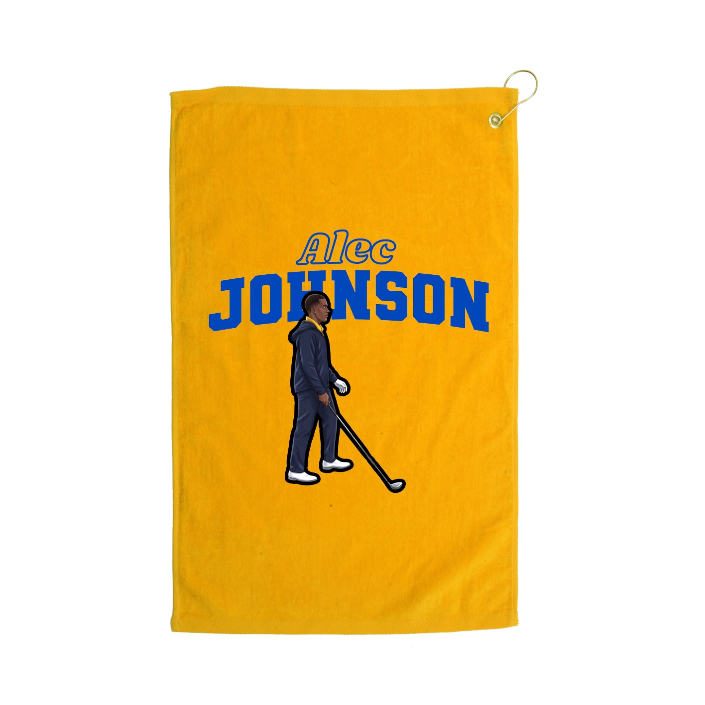 Golf Towel — Name Arch in Gold