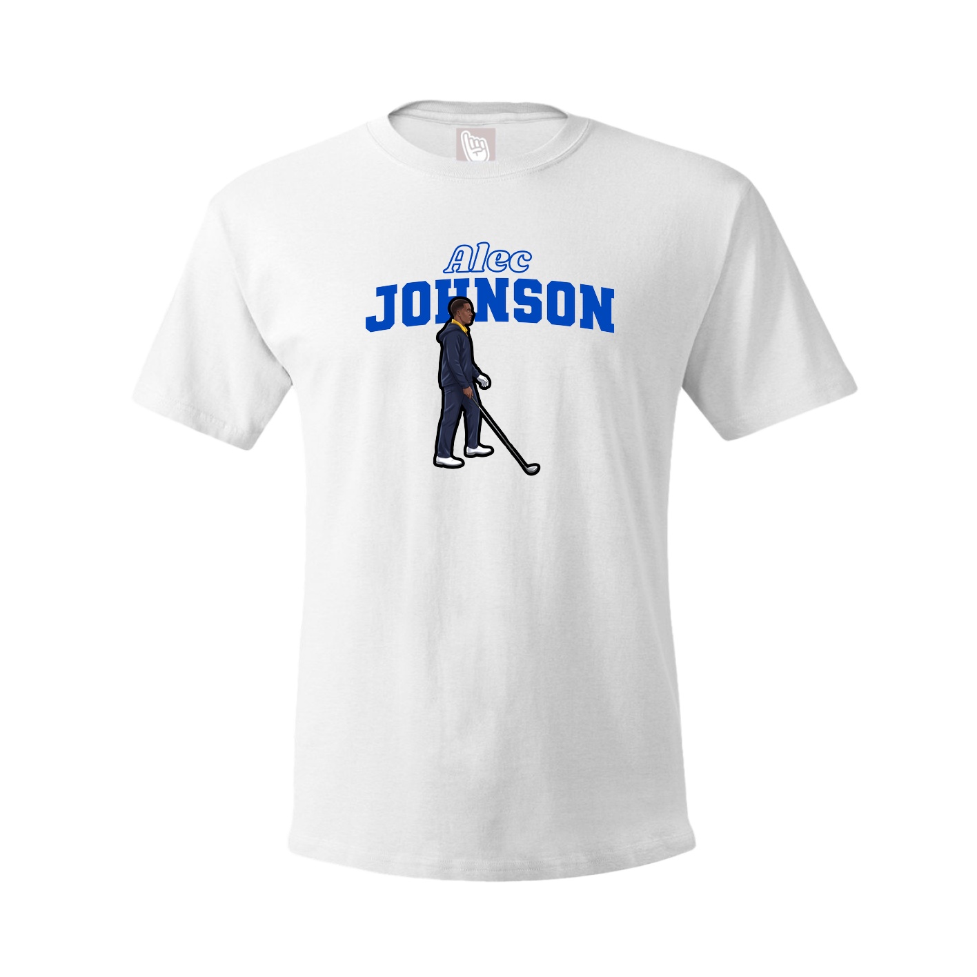 Youth Tee — Name Arch in White