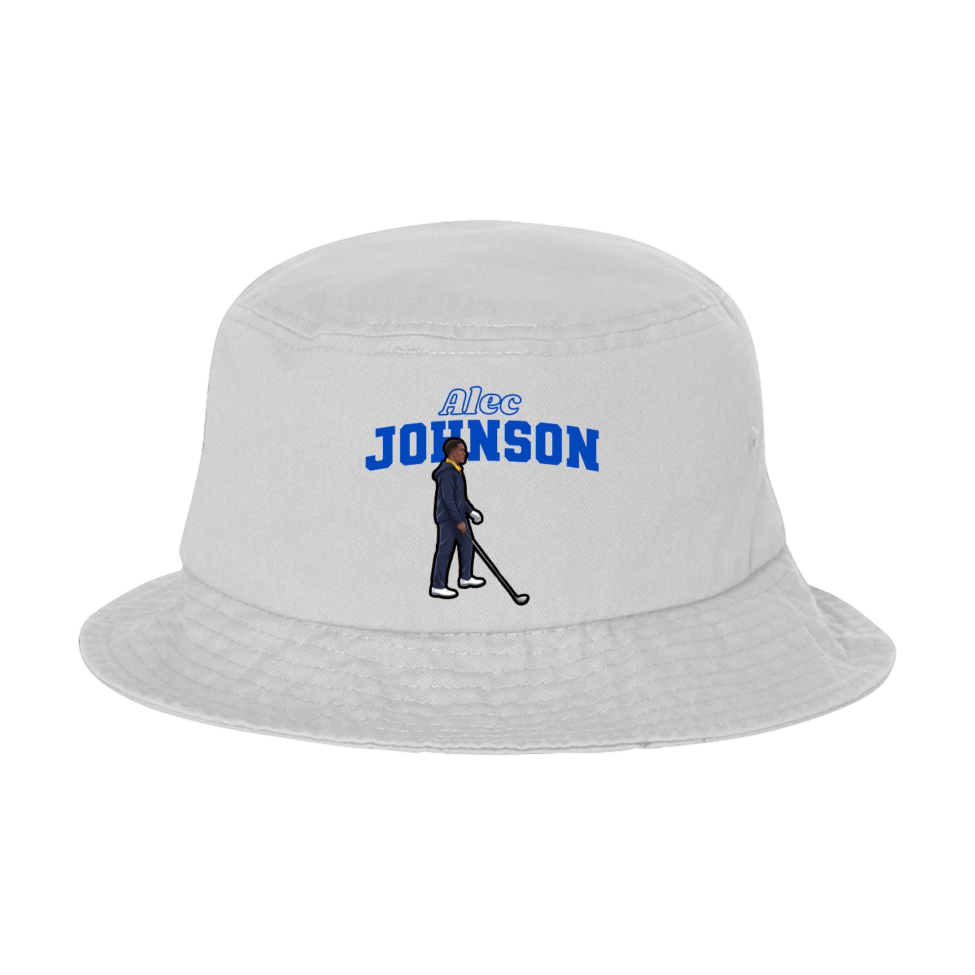 Bucket Cap — Name Arch in White