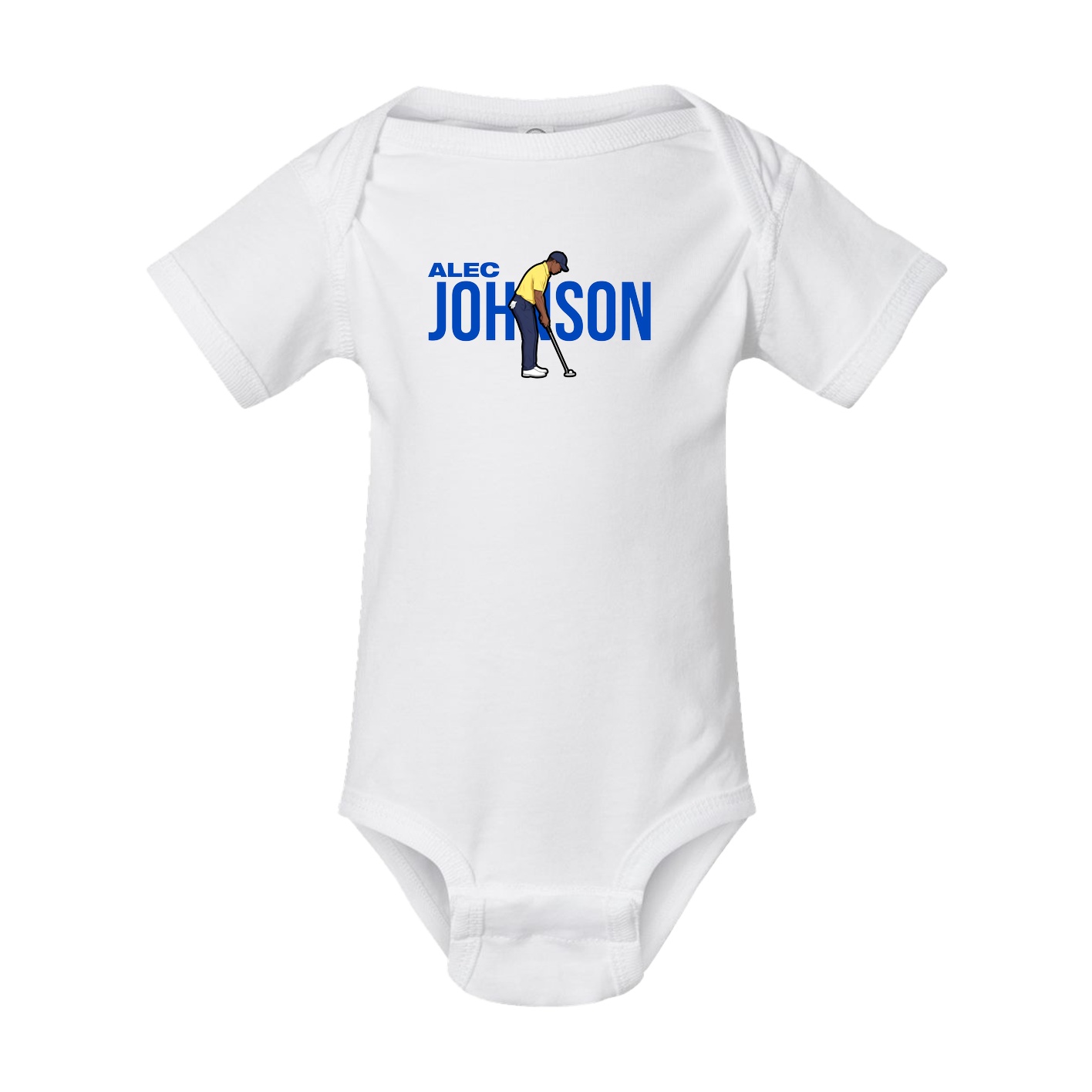 Baby Onesie — Player Name in White