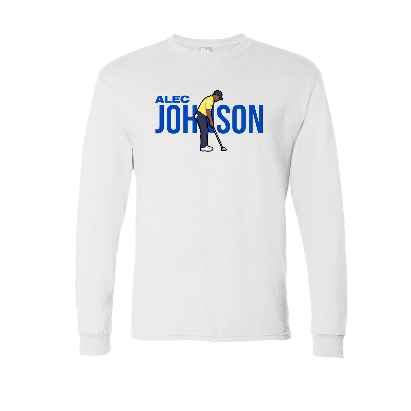 Long Sleeve Tee — Player Name in White