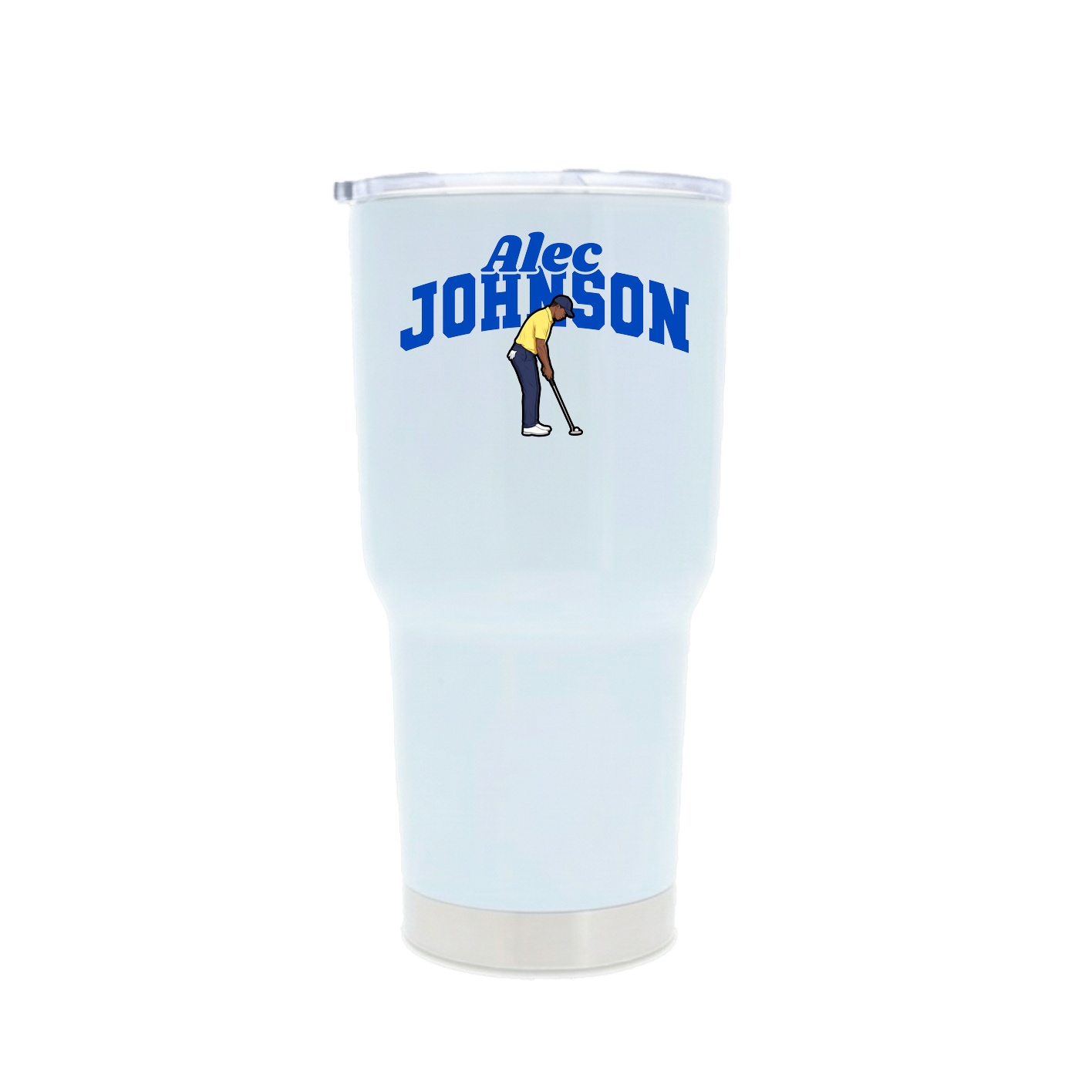30oz Stainless Steel Tumbler — Signature Arch in White