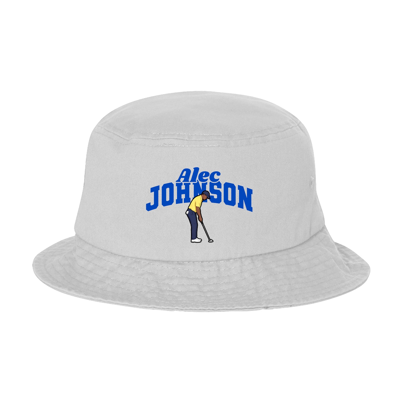Bucket Cap — Signature Arch in White