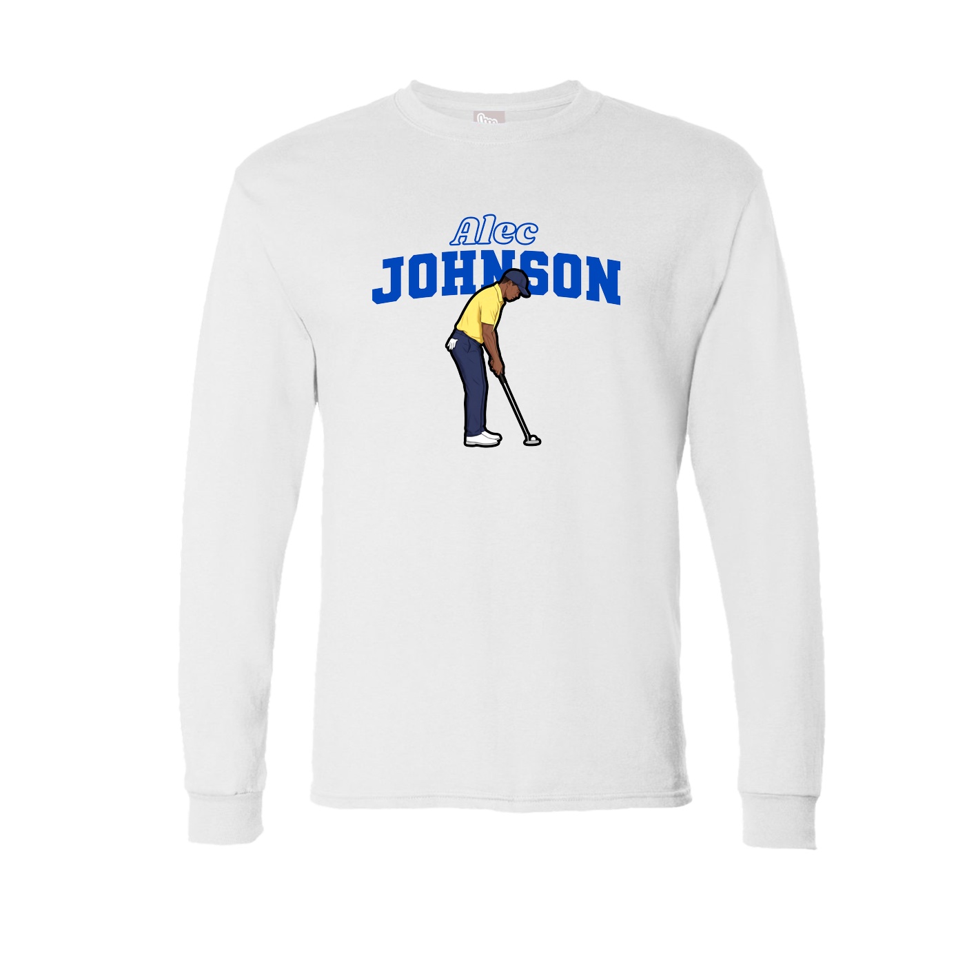 Long Sleeve Tee — Name Arch in White