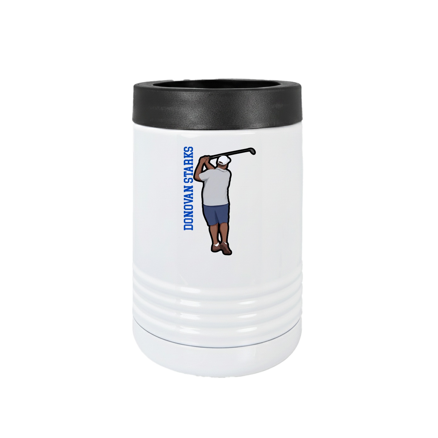 Beverage Holder — Name Vertical in White