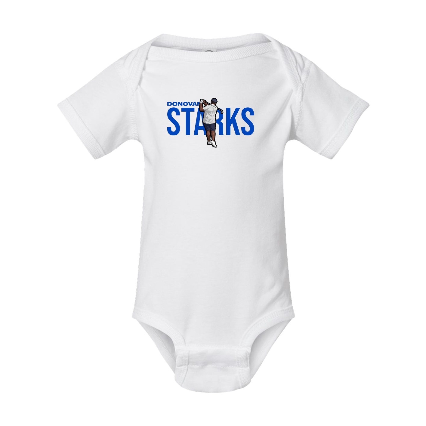 Baby Onesie — Player Name in White