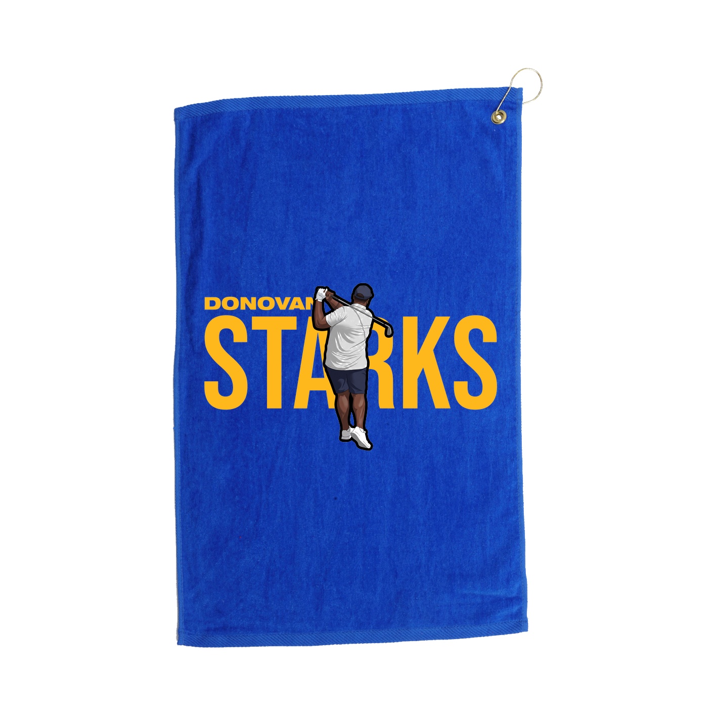 Golf Towel — Player Name in Royal