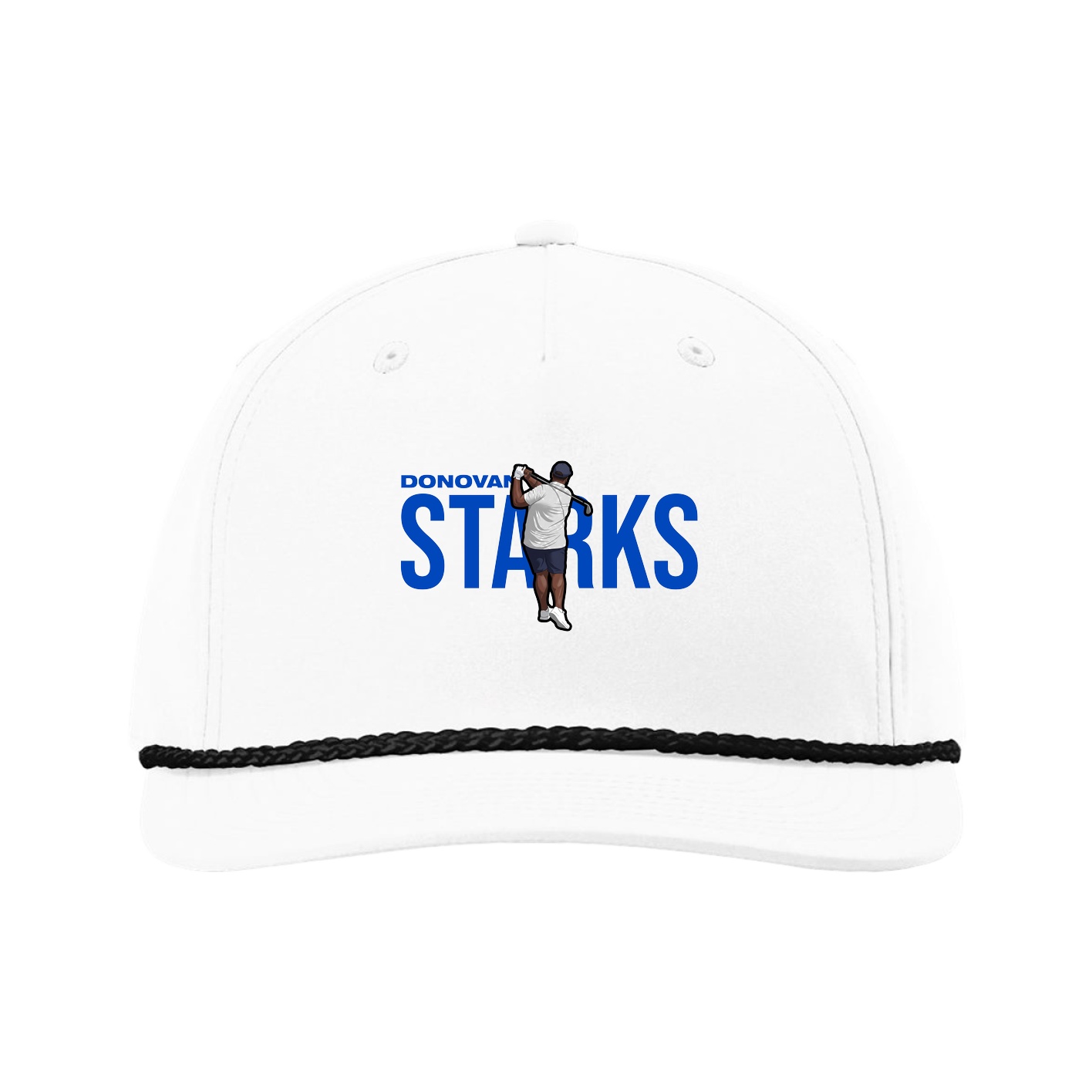 Five-Panel Classic Rope Cap — Player Name in White