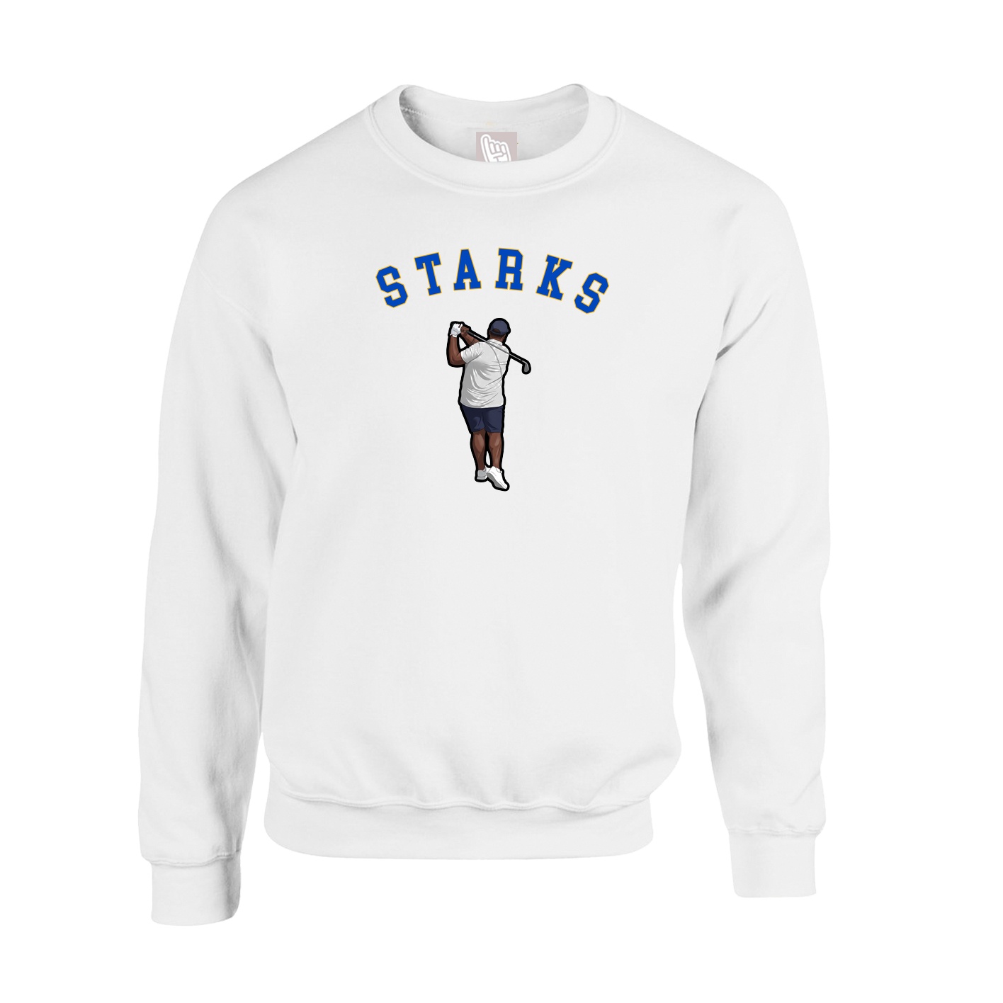 Fleece Crew — Shirsey Arch in White