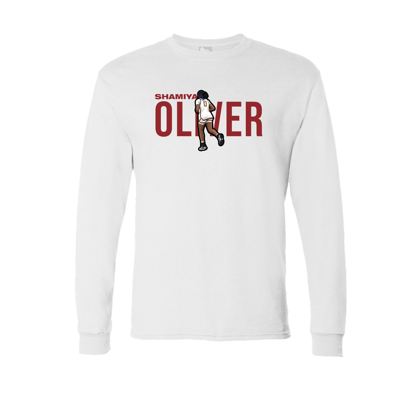 Long Sleeve Tee — Player Name in White