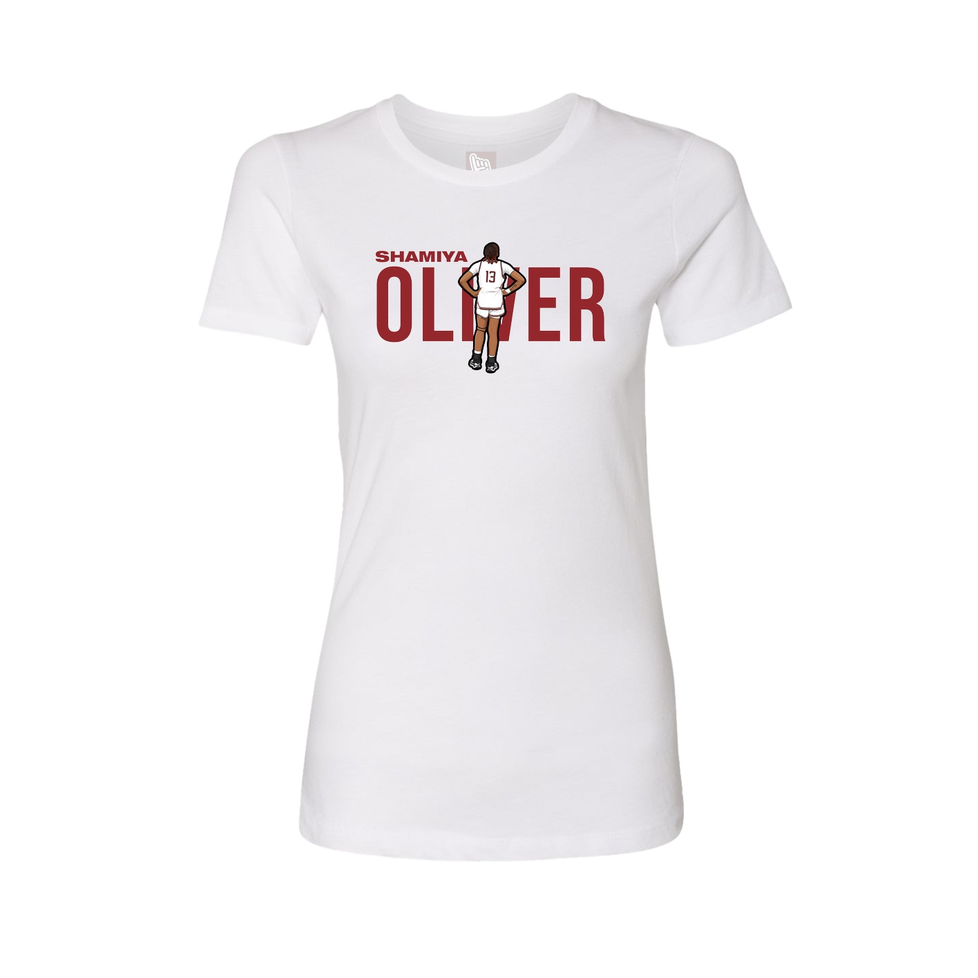 Womens Tee — Player Name in White