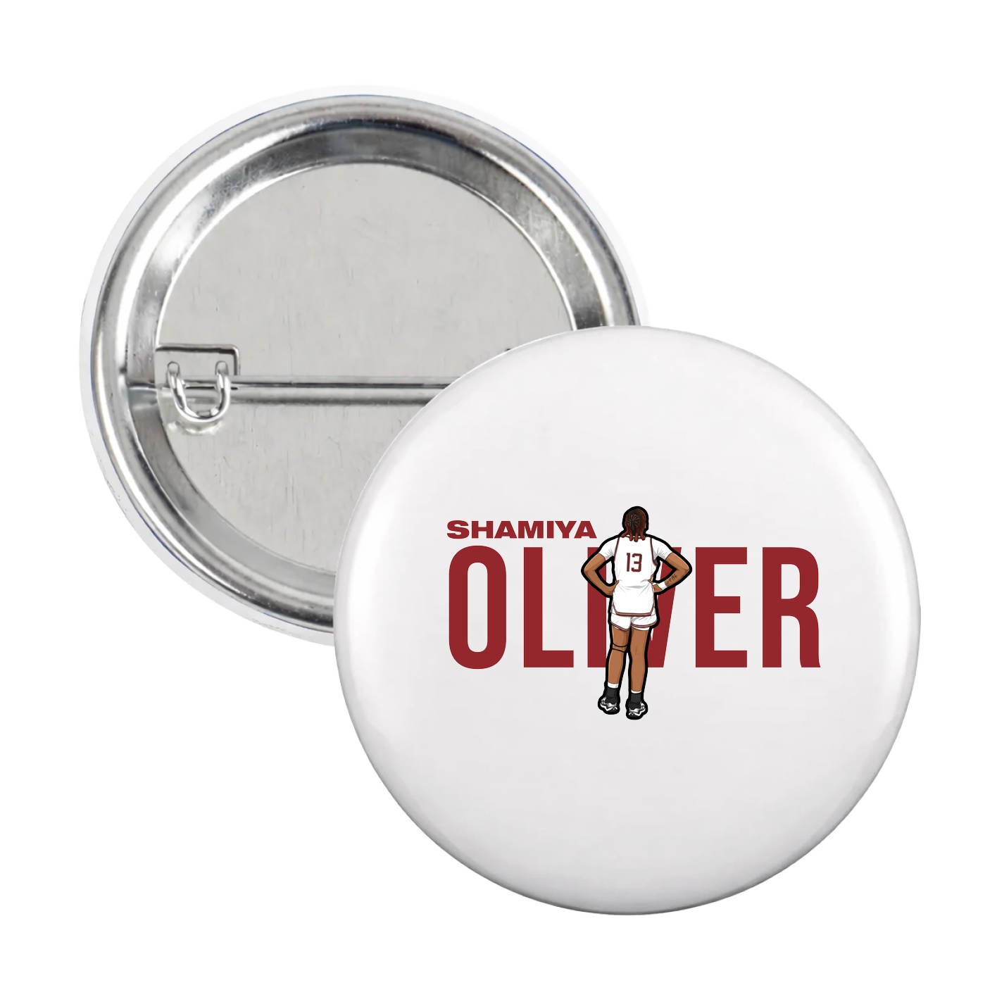 Game Day Button — Player Name in White