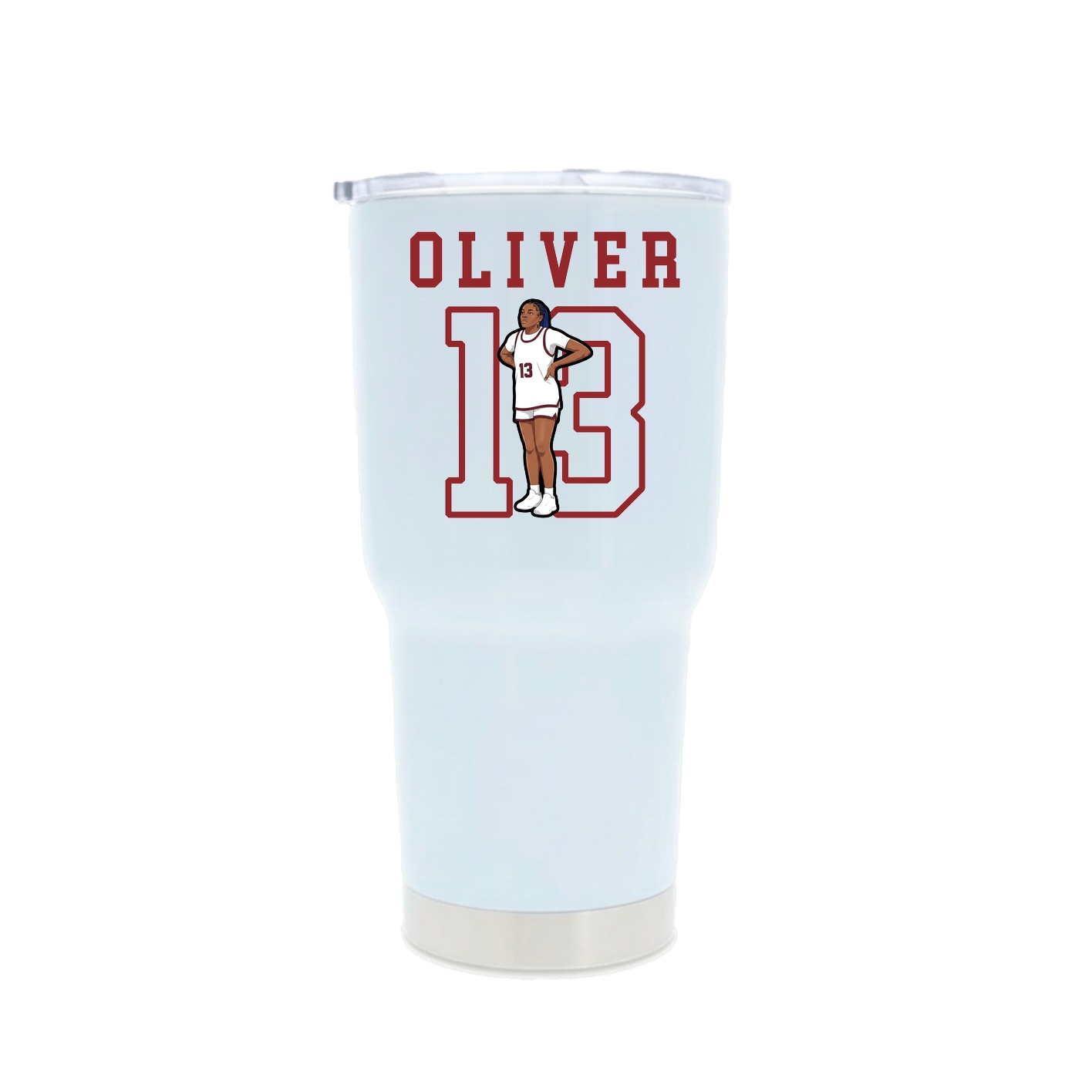30oz Stainless Steel Tumbler — Shirsey in White