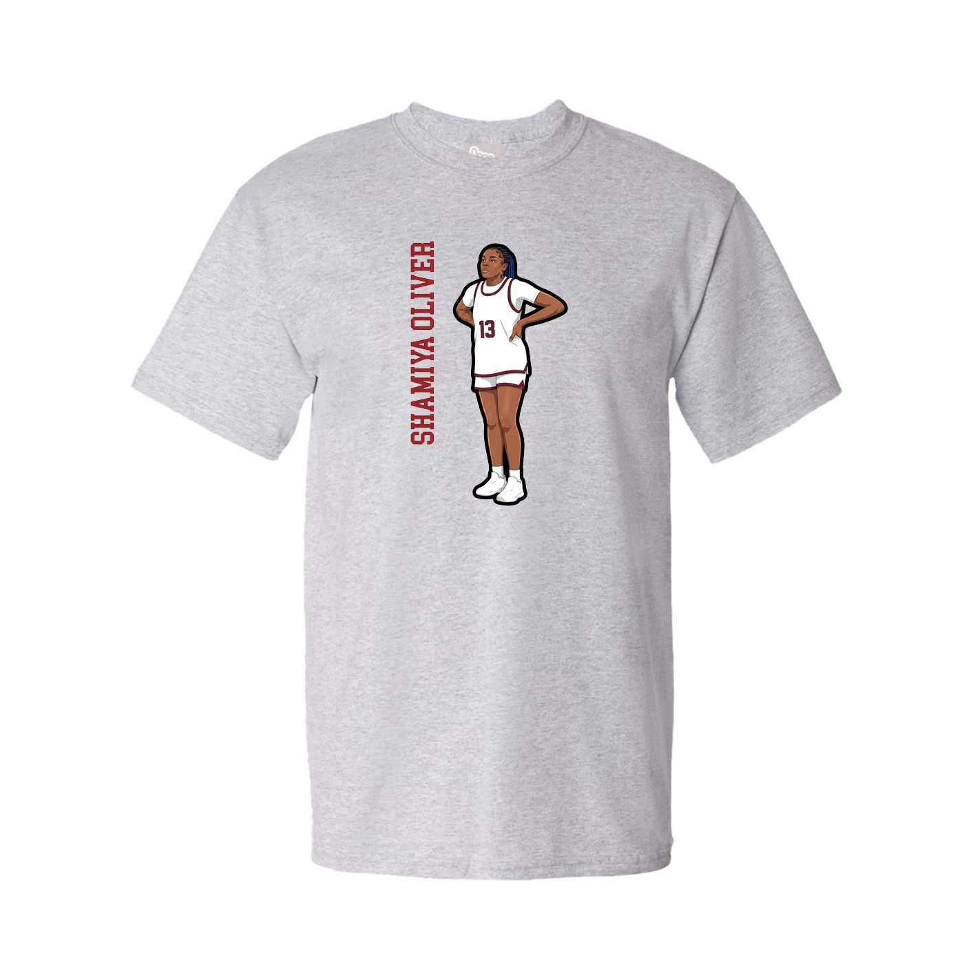 Tee — Name Vertical in Grey