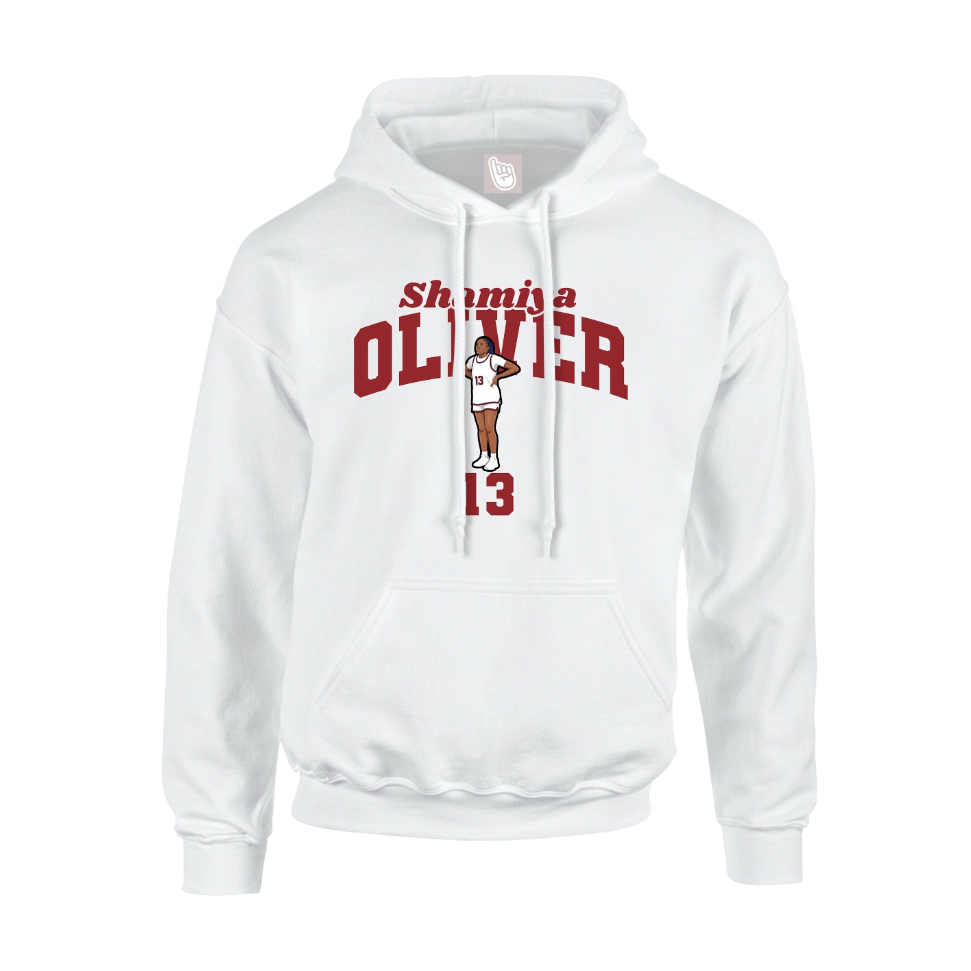 Youth Hoodie — Signature Arch in White