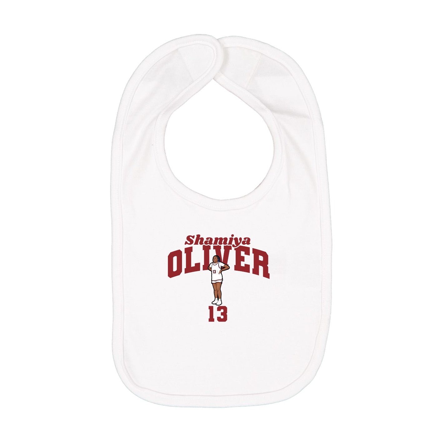 Infant Bib — Signature Arch in White