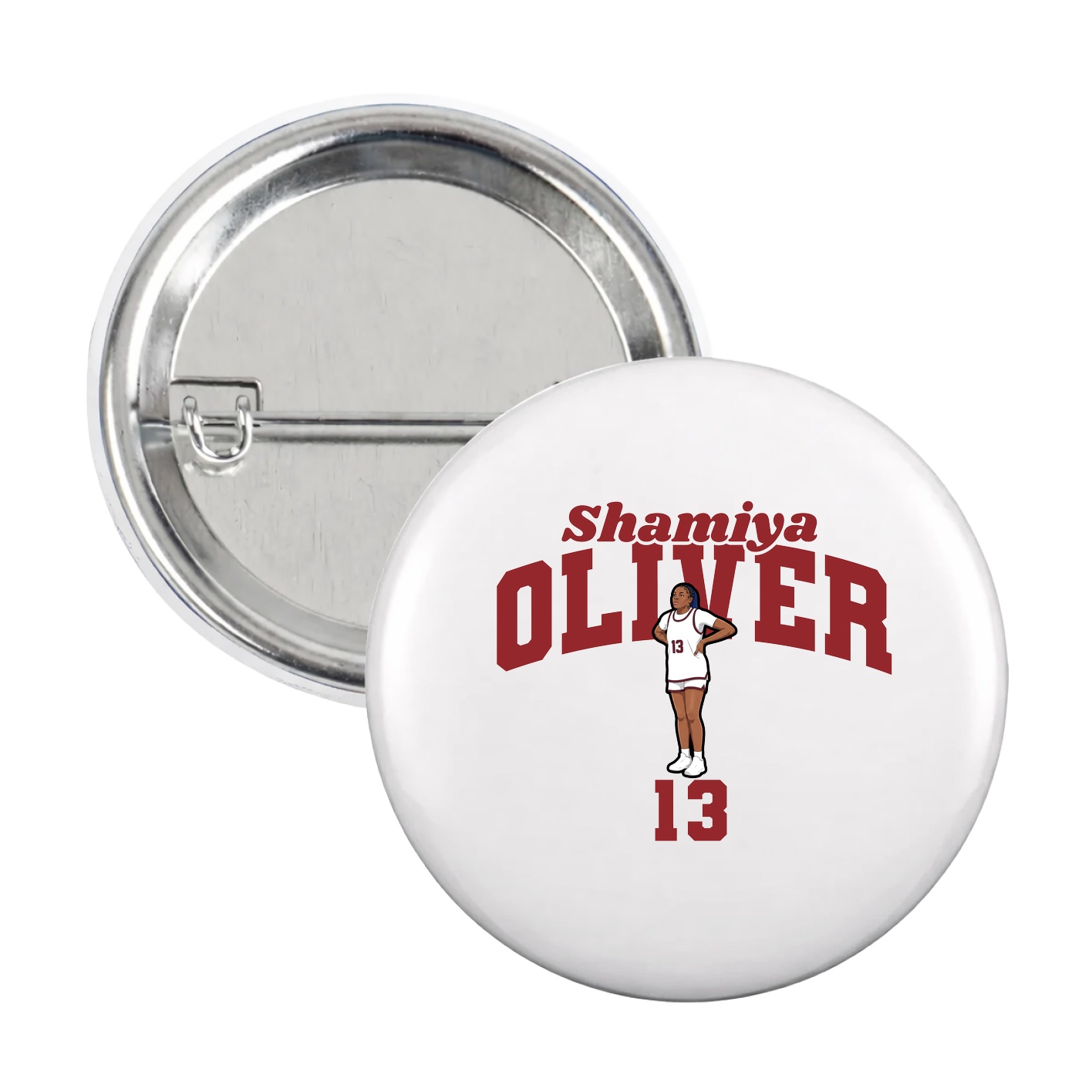Game Day Button — Signature Arch in White
