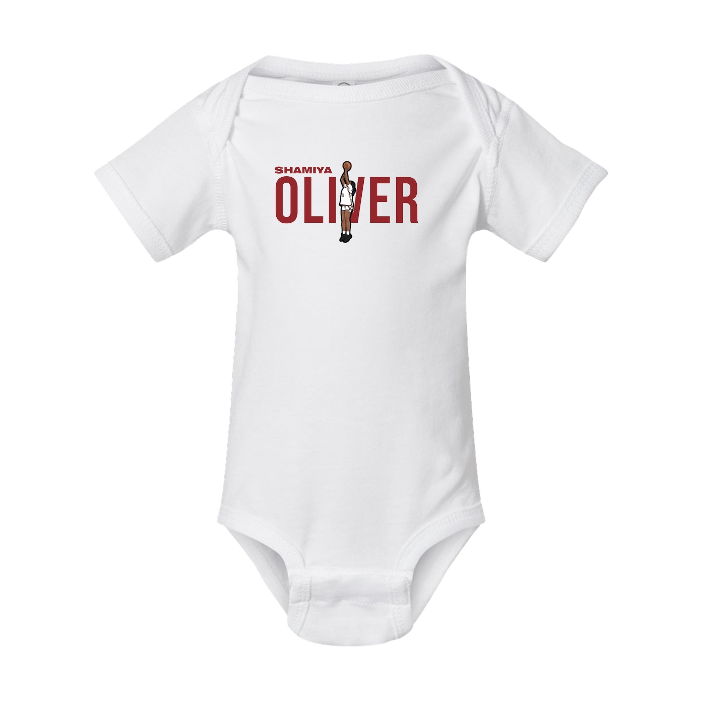 Baby Onesie — Player Name in White