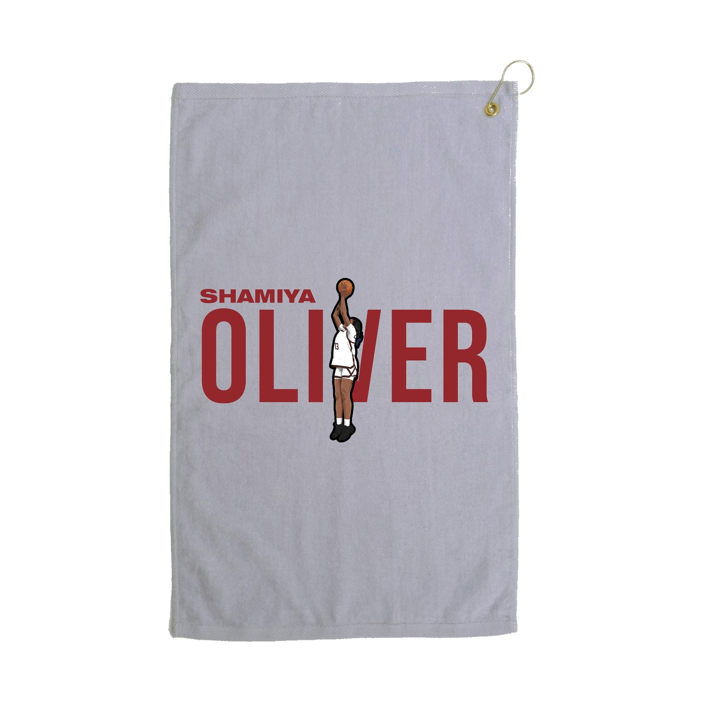 Golf Towel — Player Name in Grey