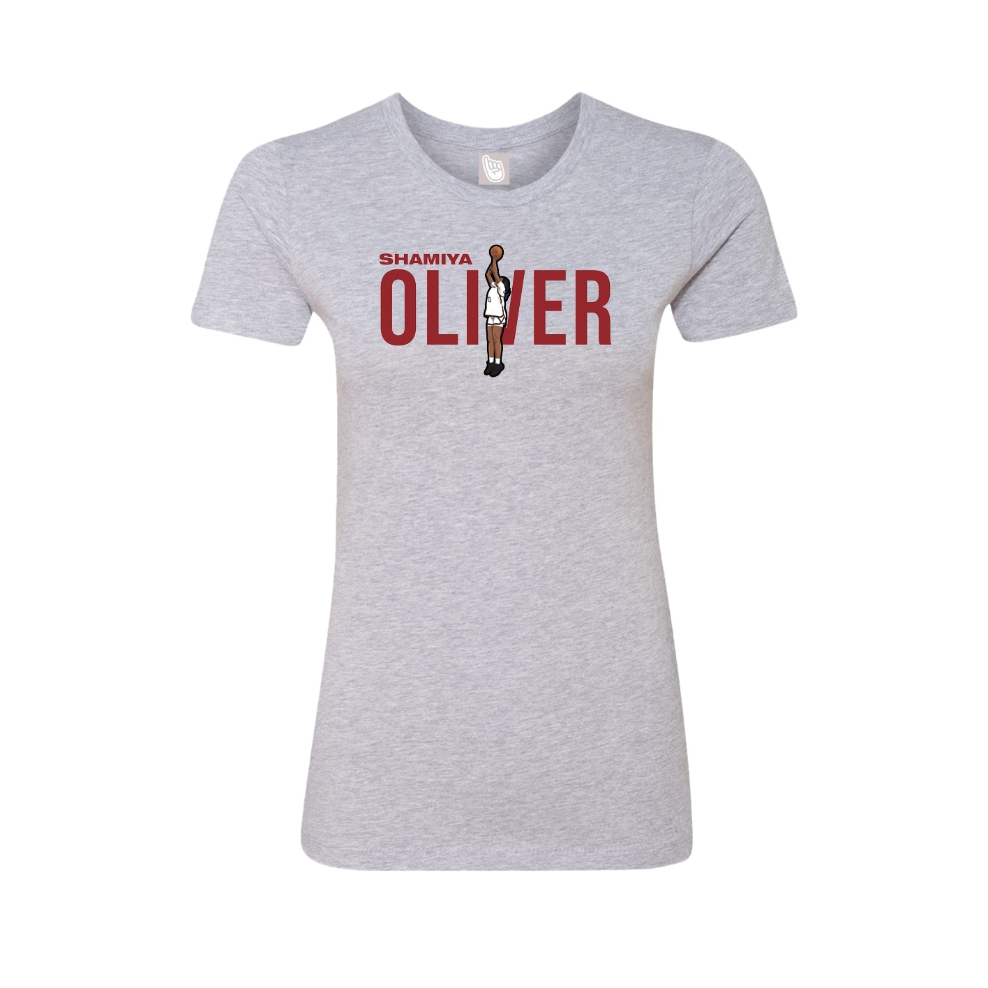 Womens Tee — Player Name in Grey