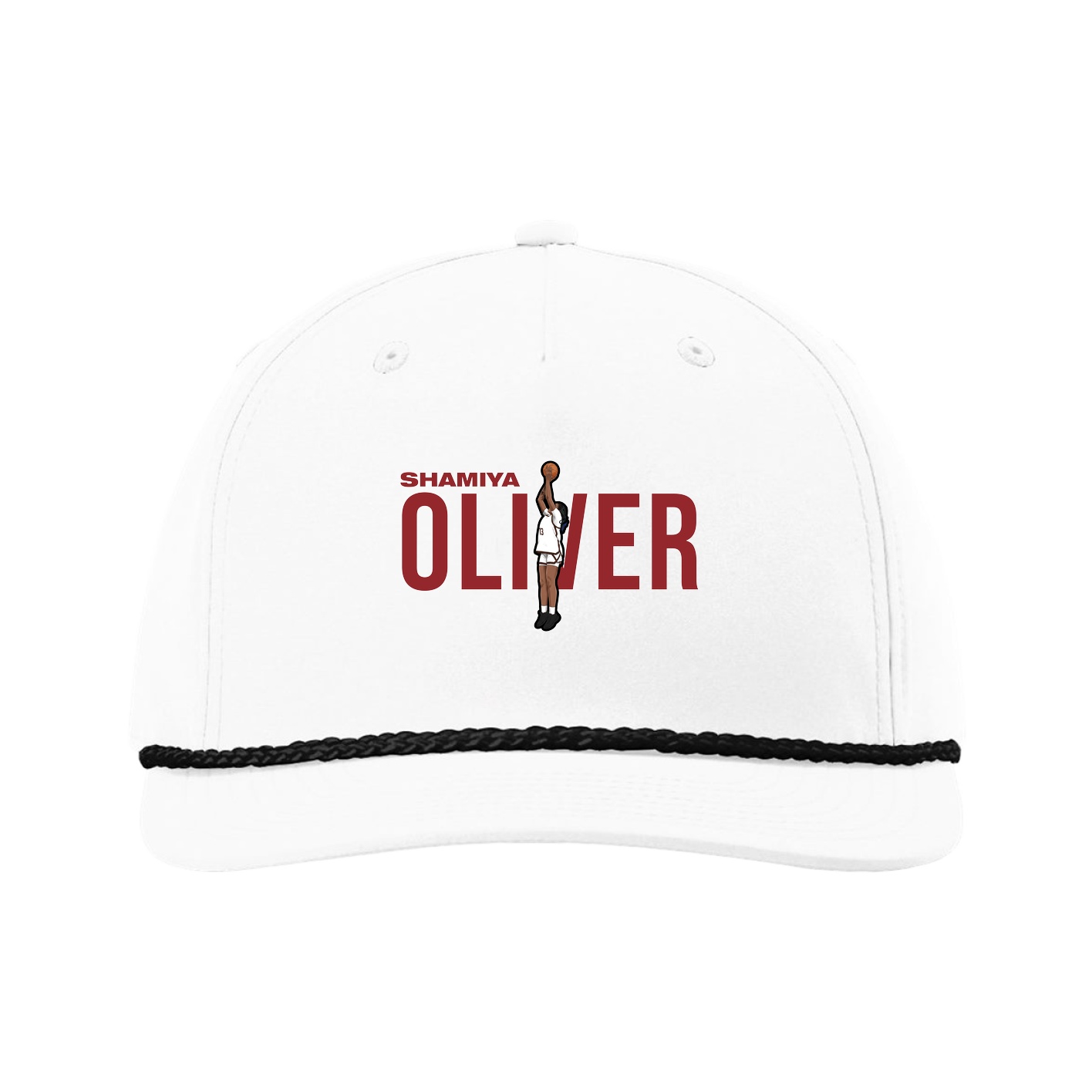 Five-Panel Classic Rope Cap — Player Name in White
