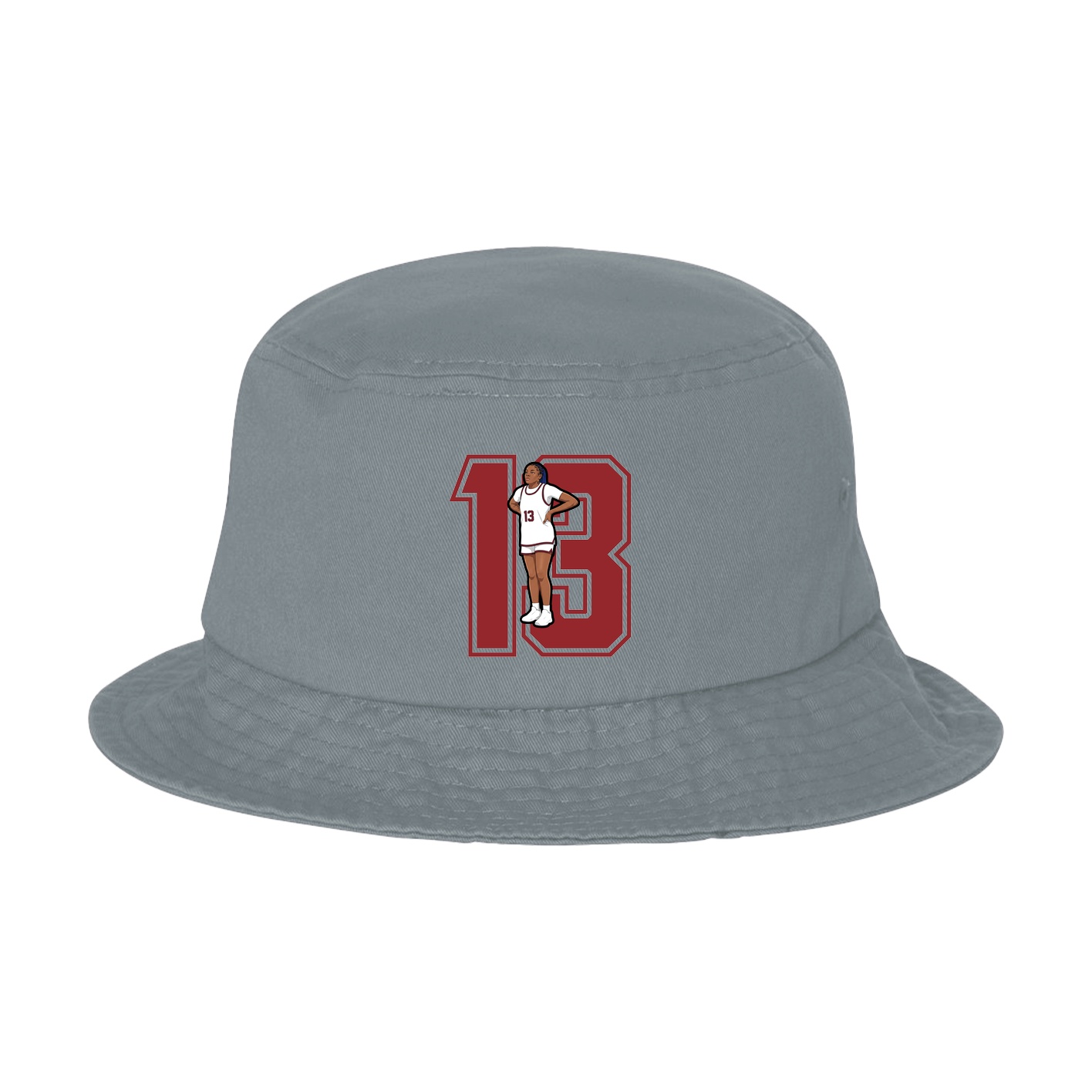 Bucket Cap — Number in Grey