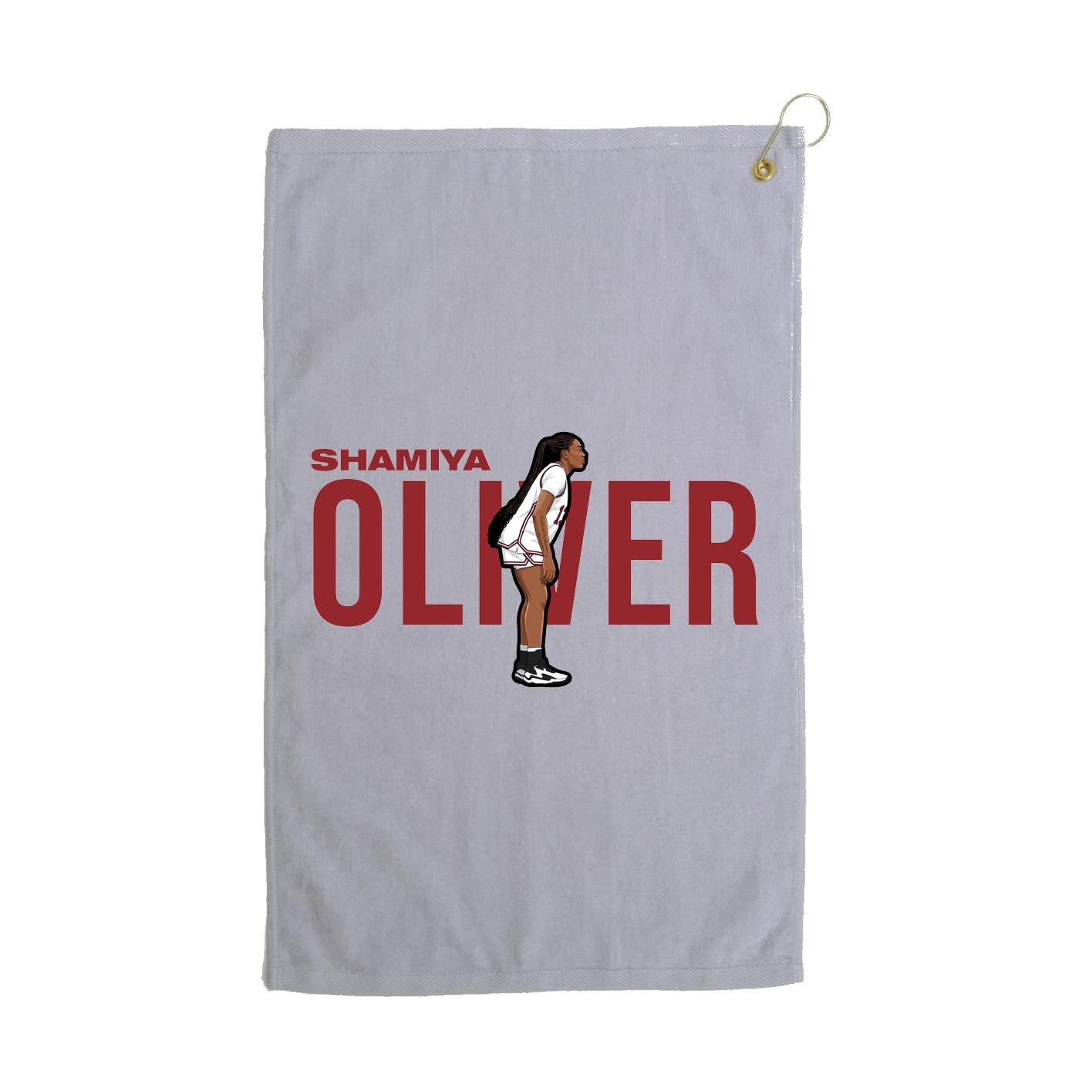 Golf Towel — Player Name in Grey