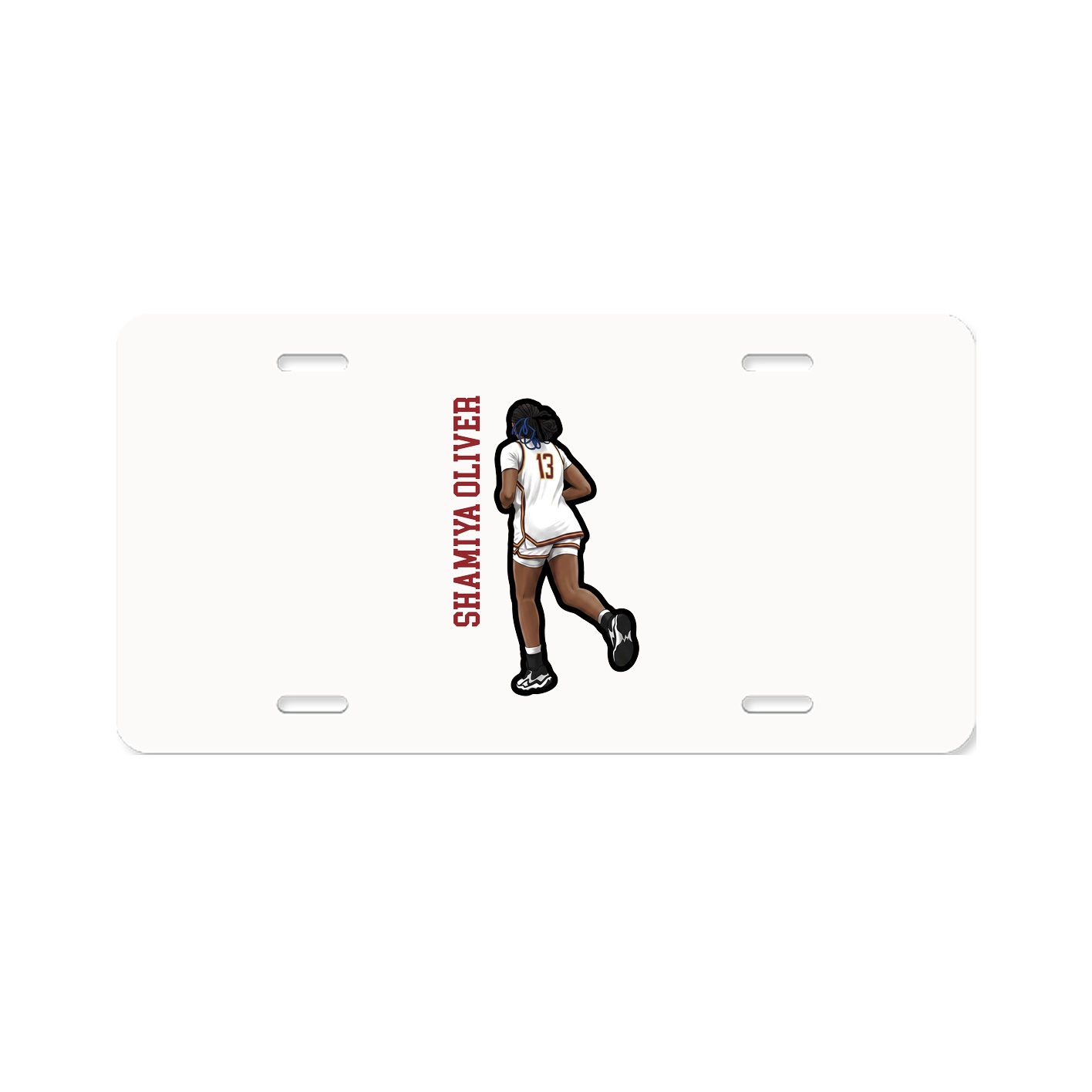 License Plate — Name Vertical in Classic
