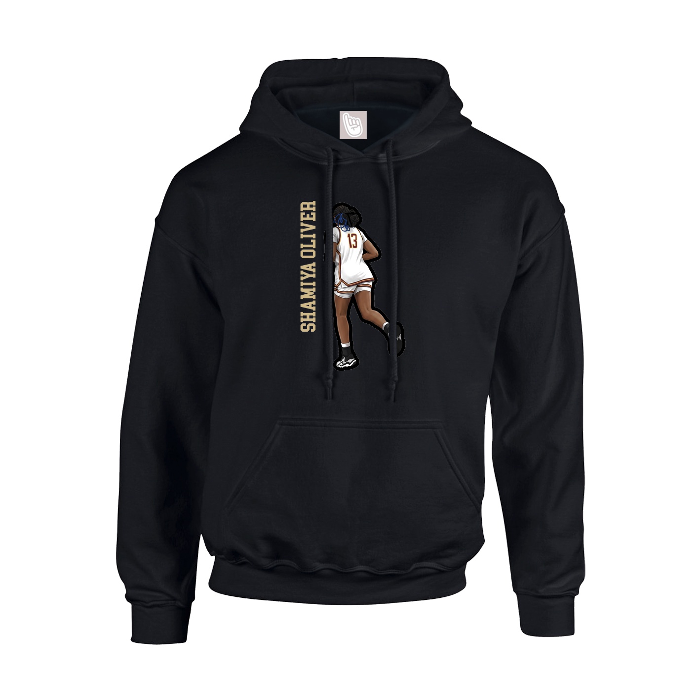 Youth Hoodie — Name Vertical in Black