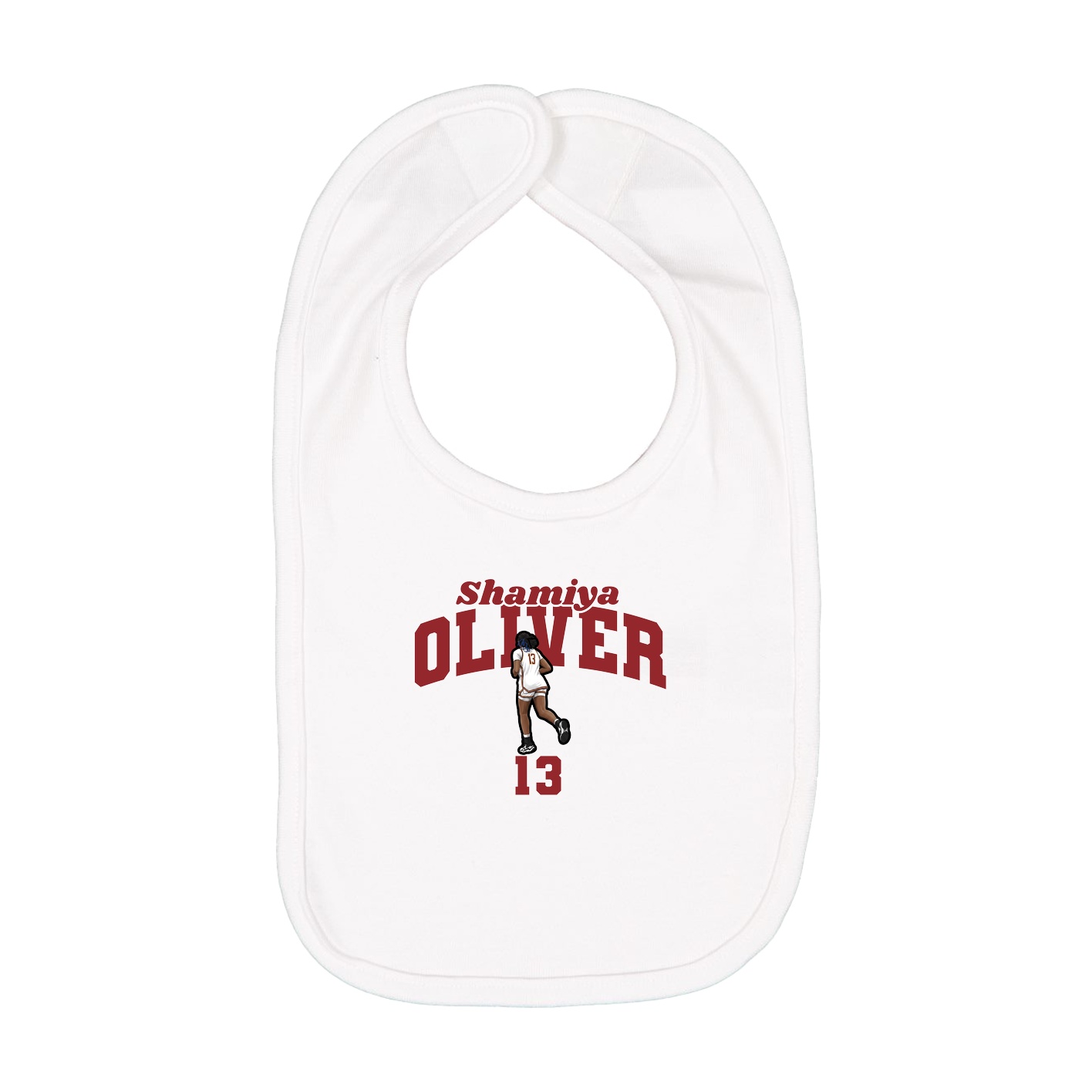 Infant Bib — Signature Arch in White