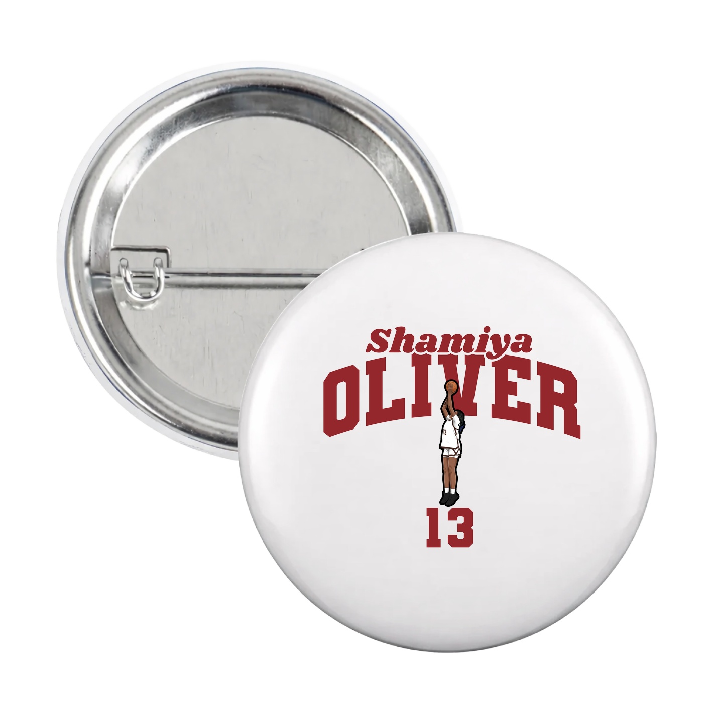 Game Day Button — Signature Arch in White