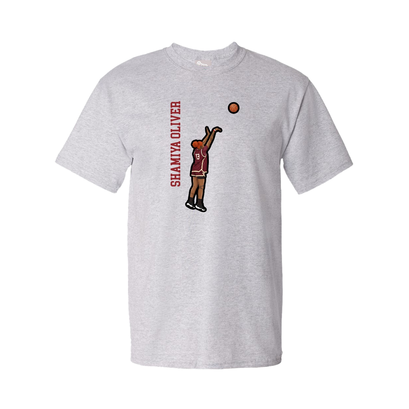 Youth Tee — Name Vertical in Grey