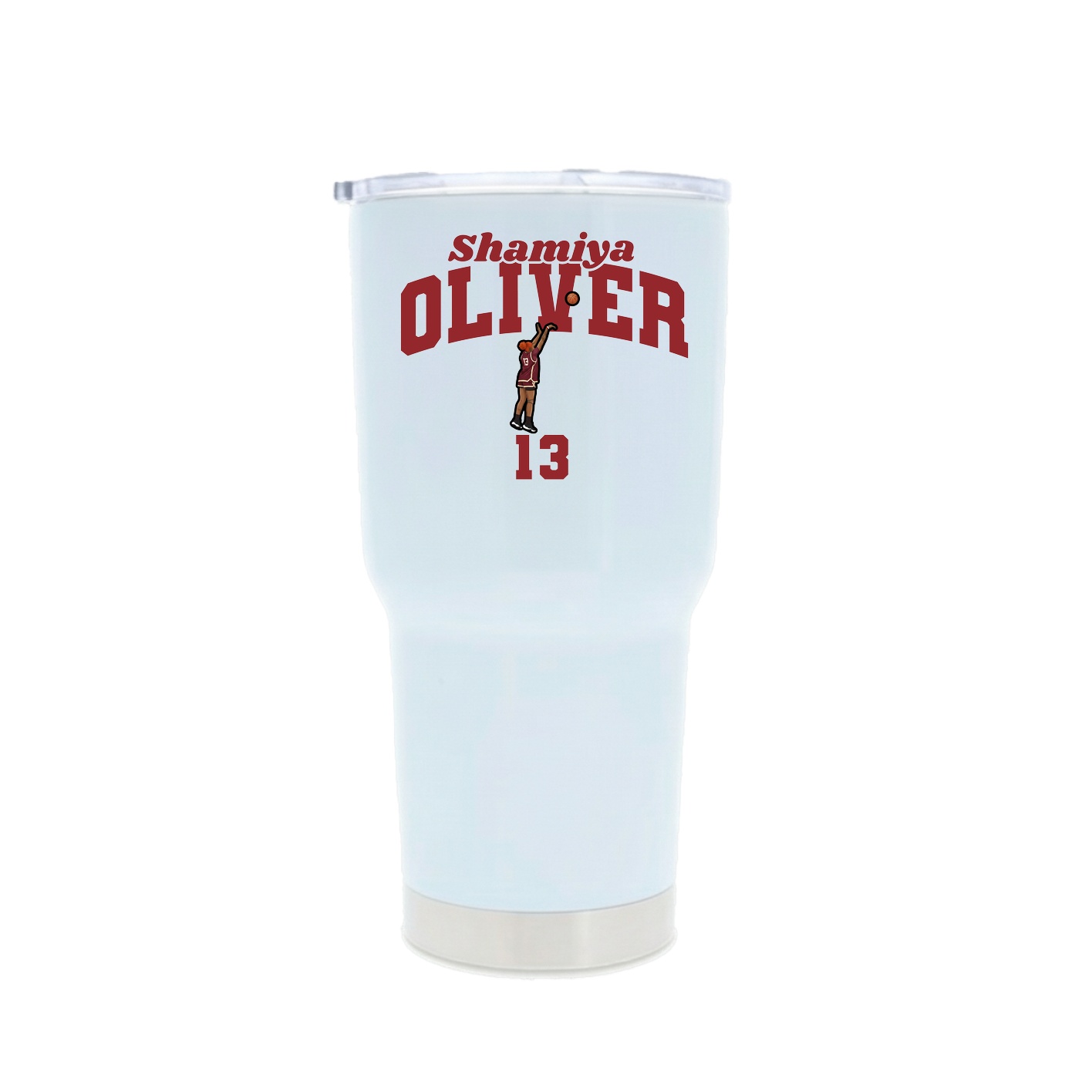 30oz Stainless Steel Tumbler — Signature Arch in White