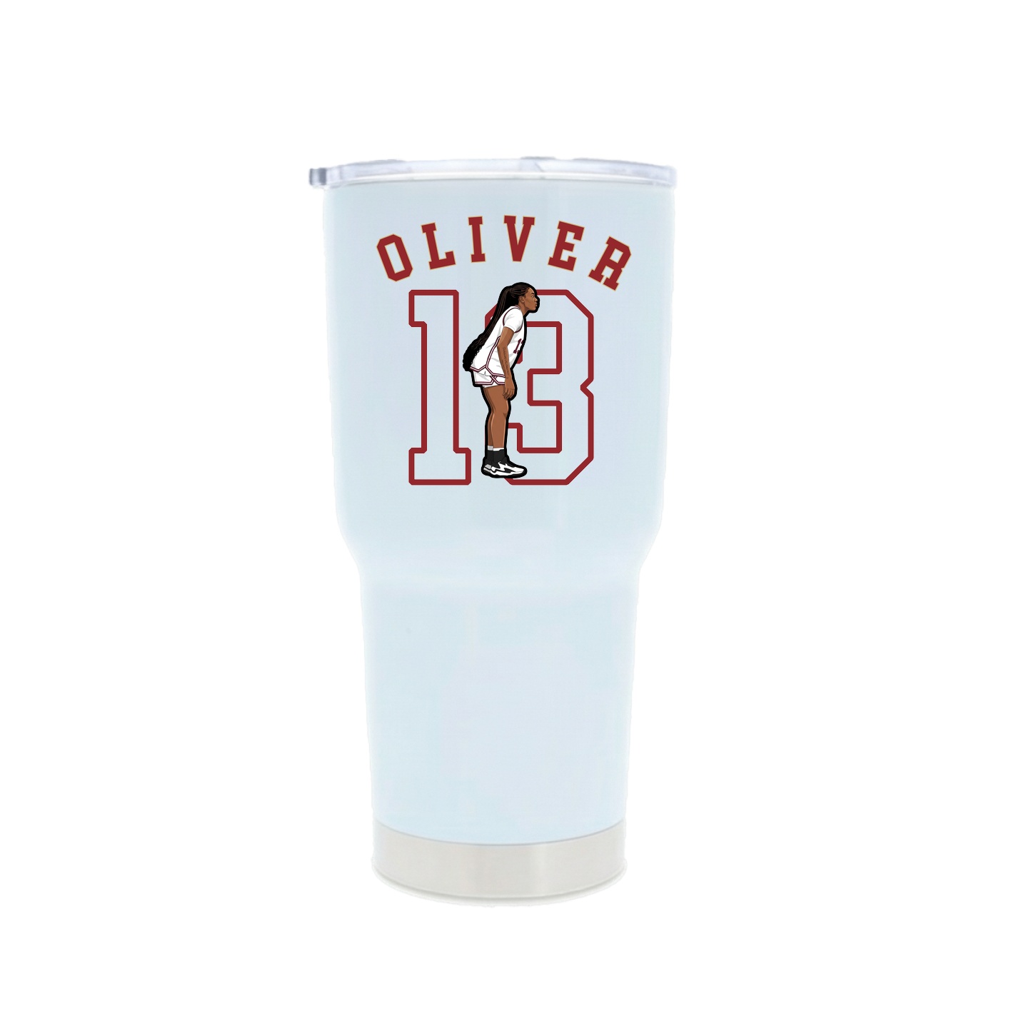 30oz Stainless Steel Tumbler — Shirsey Arch in White