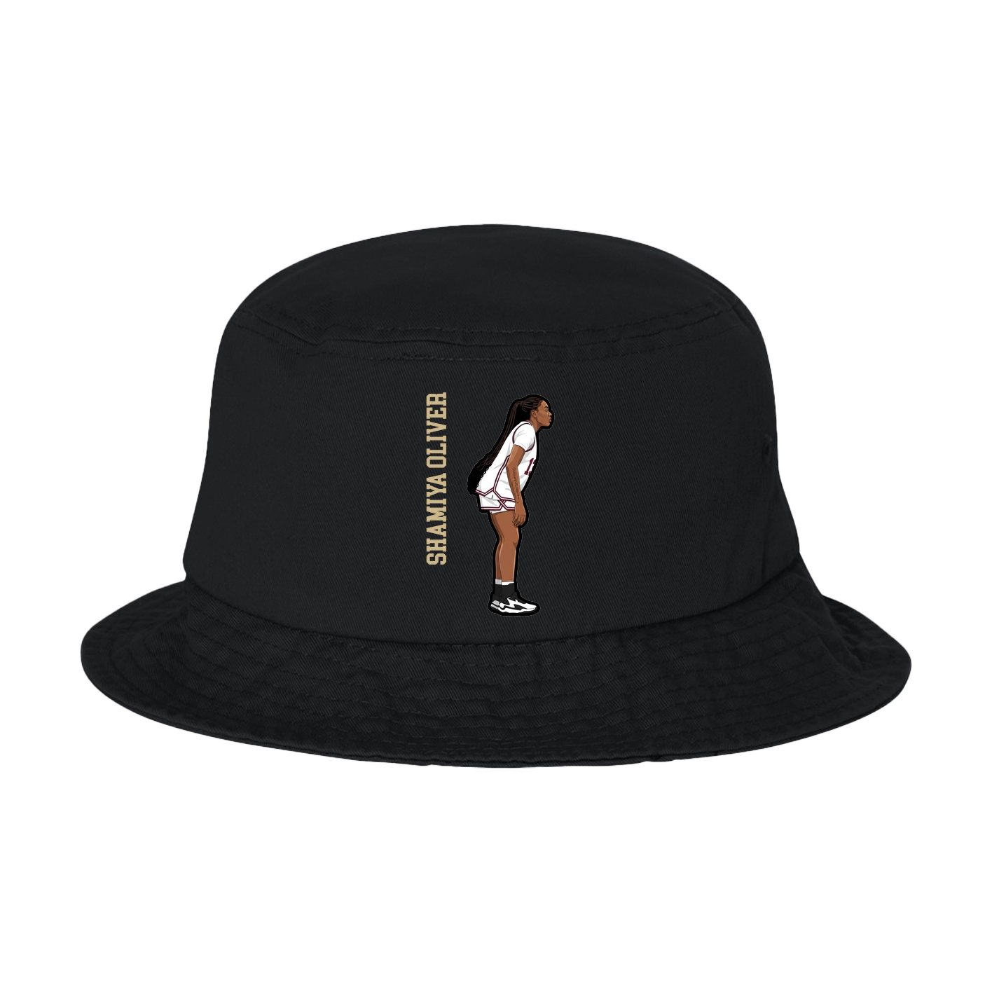 Bucket Cap — Name Vertical in Black
