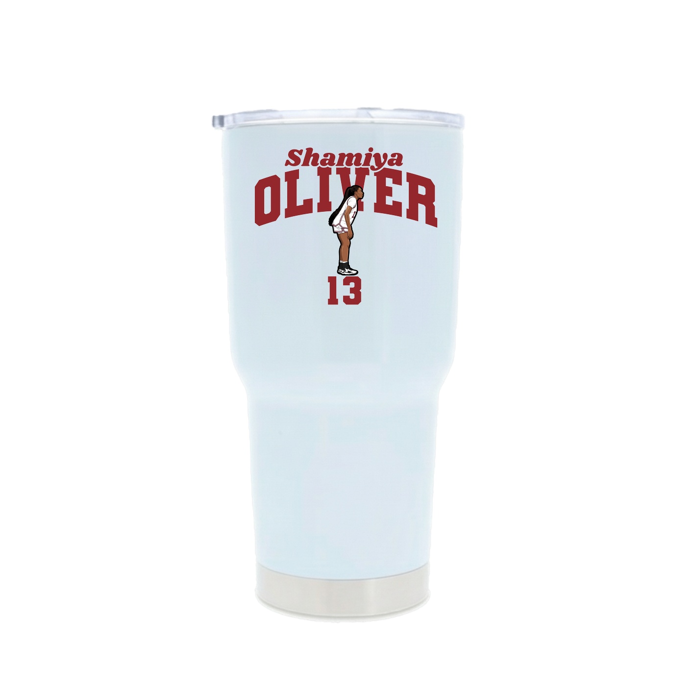 30oz Stainless Steel Tumbler — Signature Arch in White