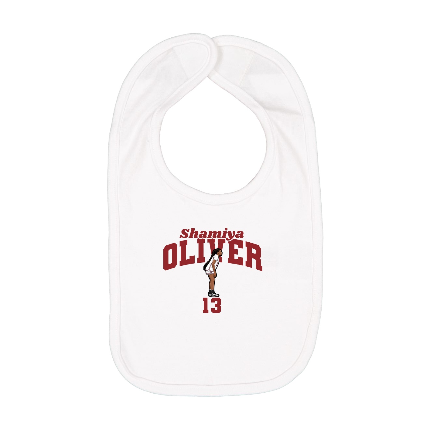 Infant Bib — Signature Arch in White