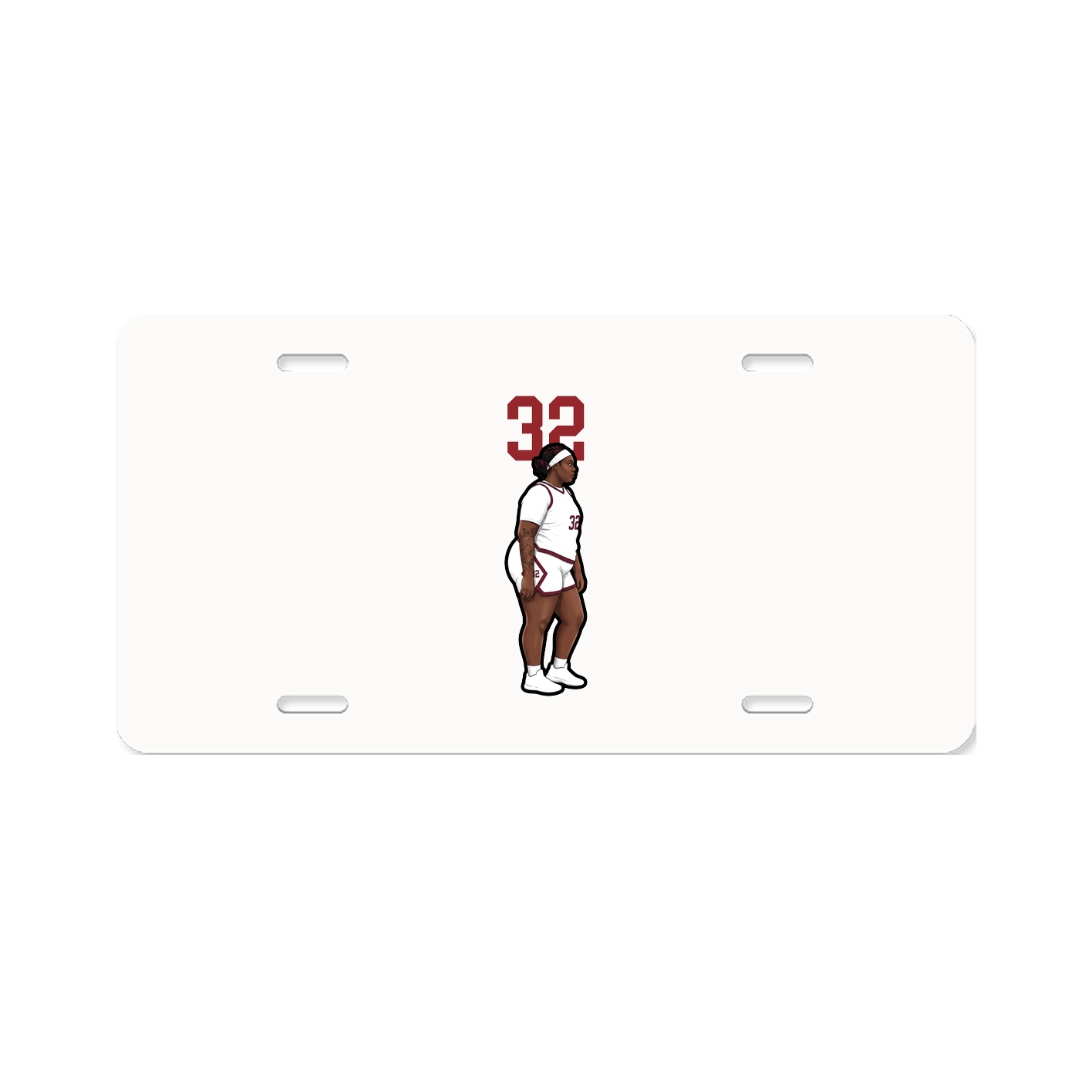 License Plate — Number Top in Classic