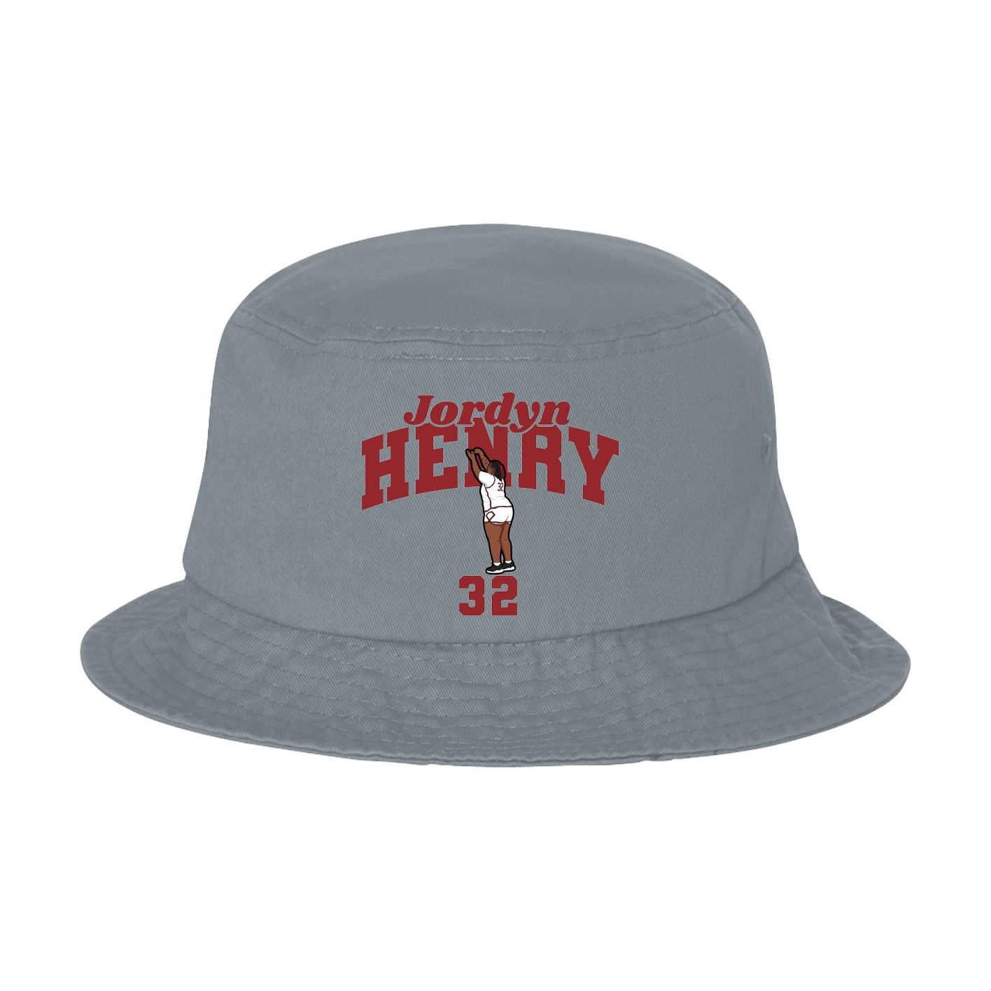 Bucket Cap — Signature Arch in Grey
