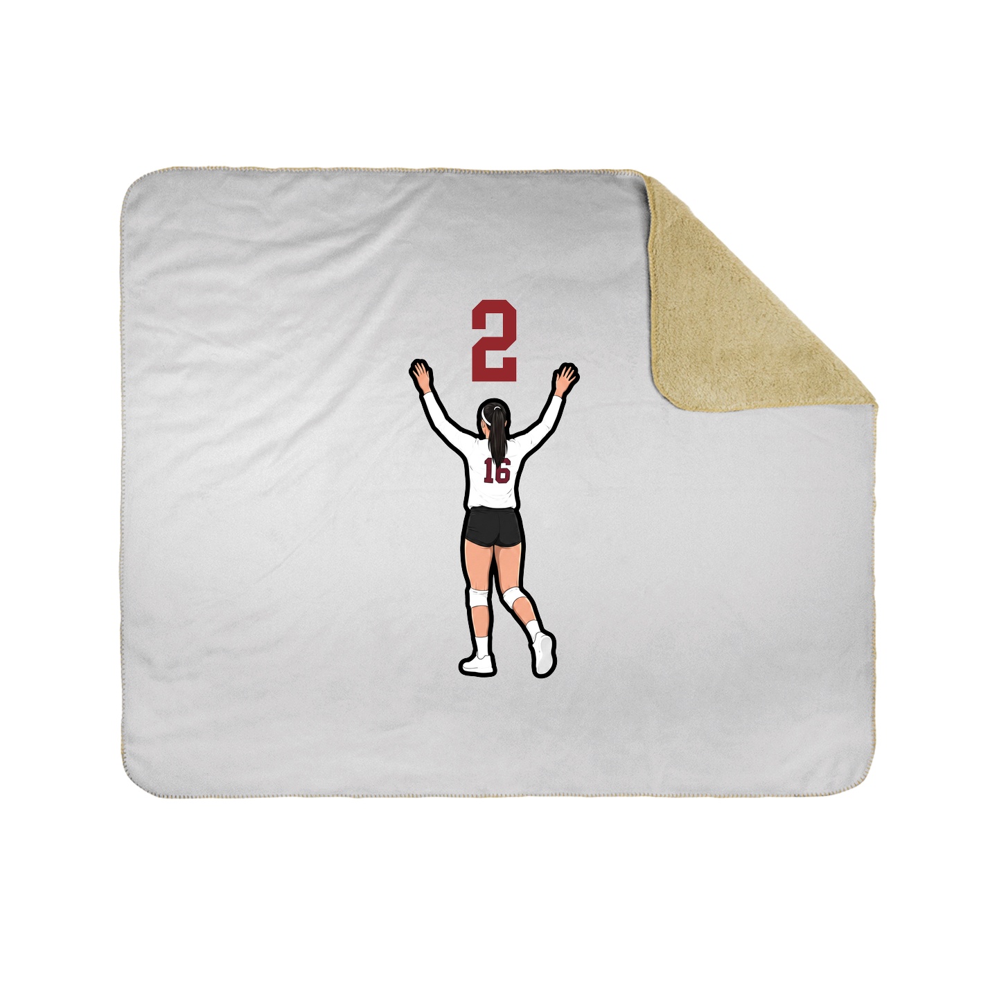 Throw Blanket — Number Top in White