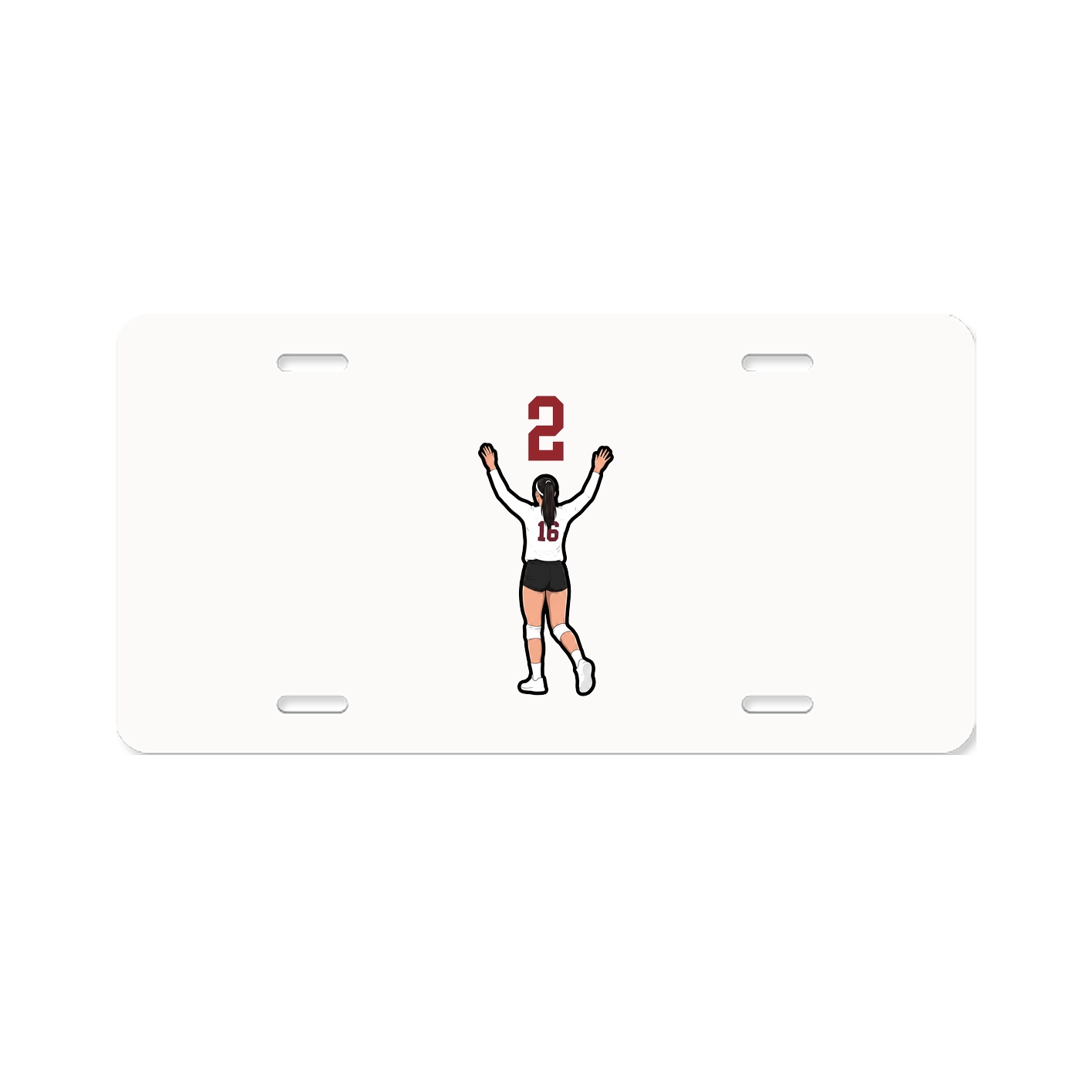 License Plate — Number Top in Classic