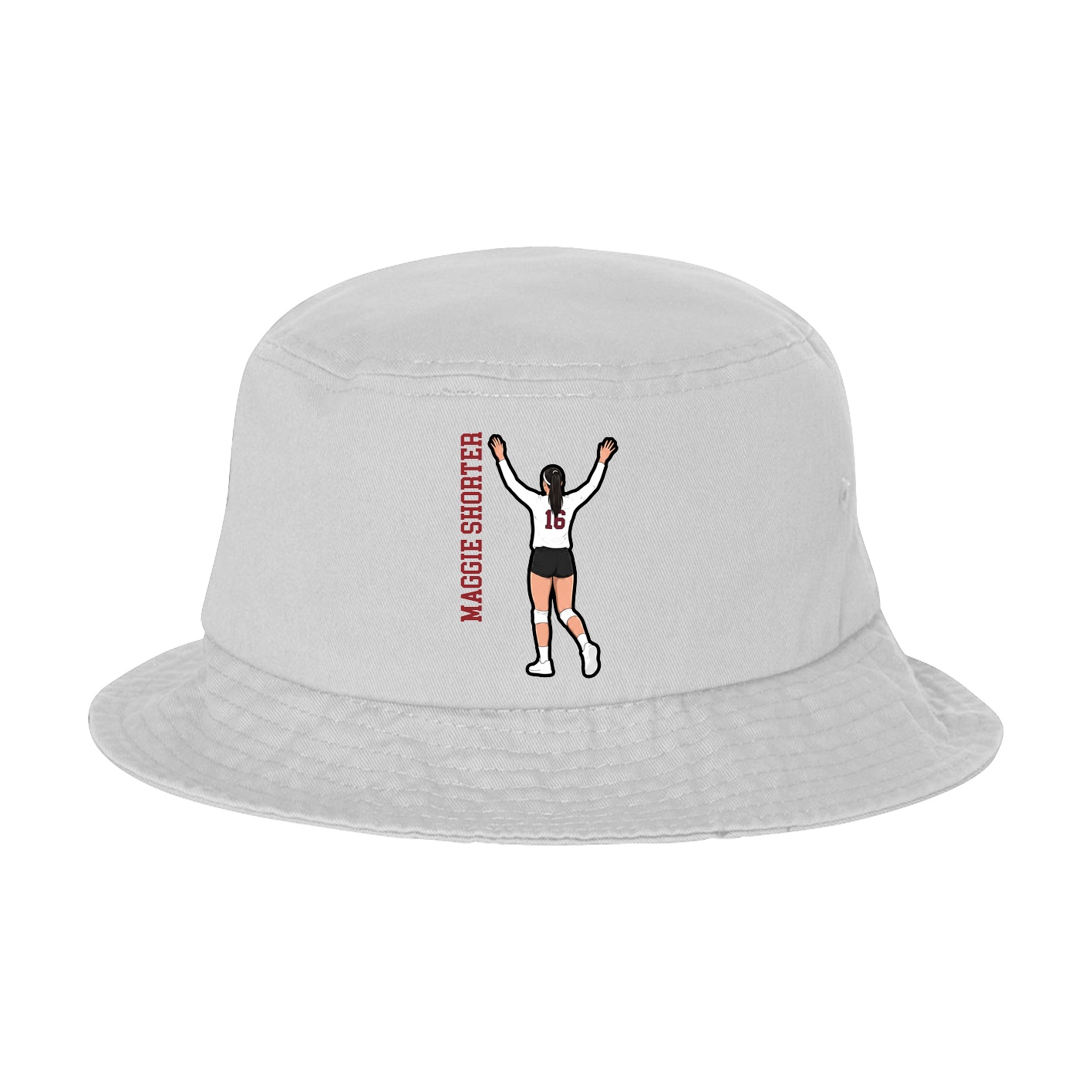 Bucket Cap — Name Vertical in White
