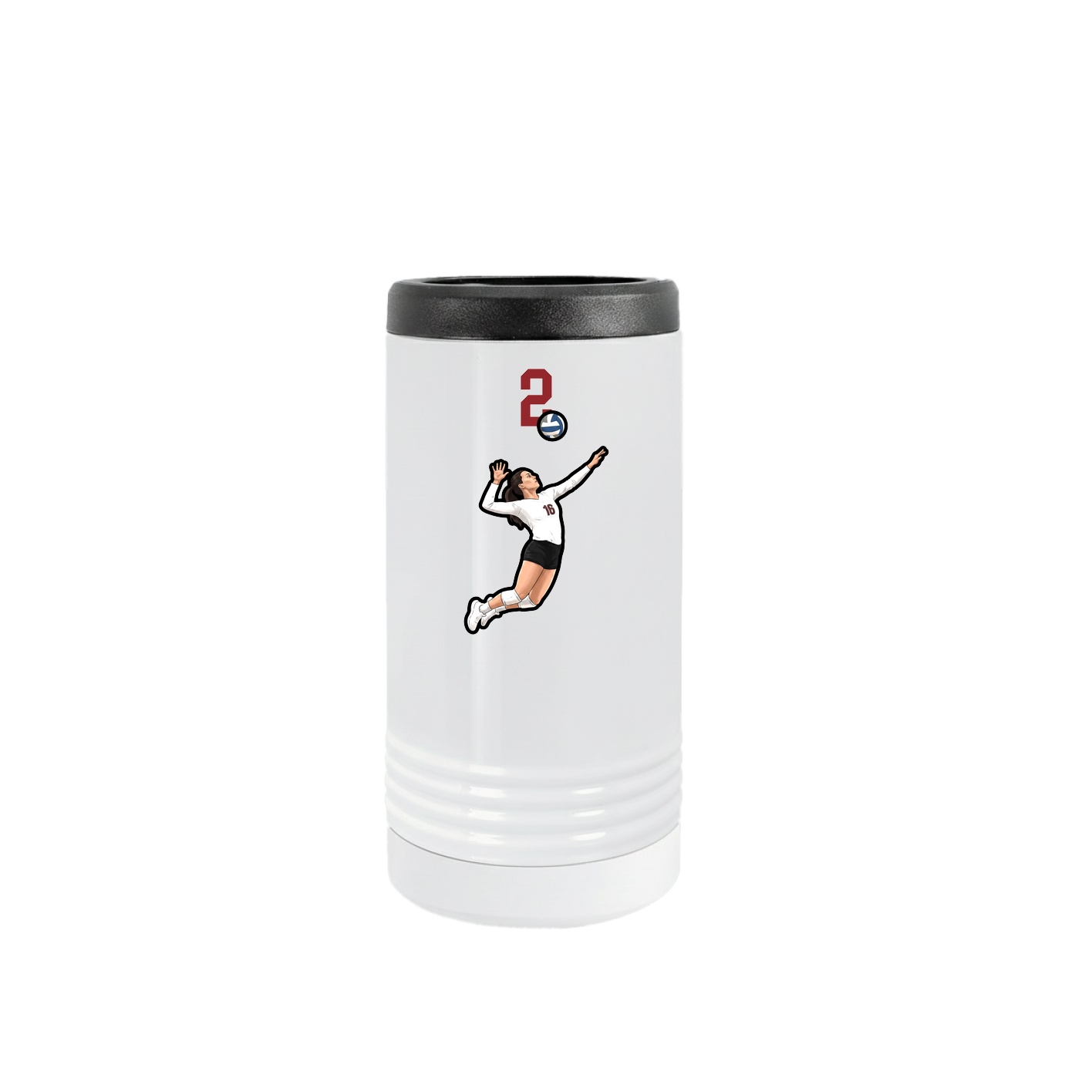 Slim Beverage Holder — Number Top in White