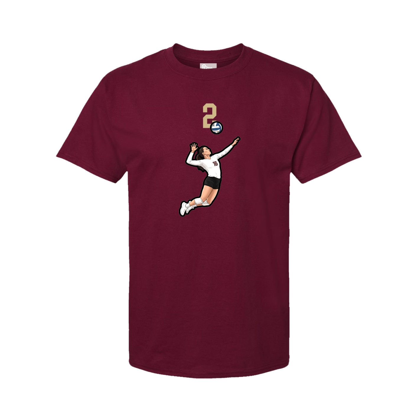 Tee — Number Top in Cardinal