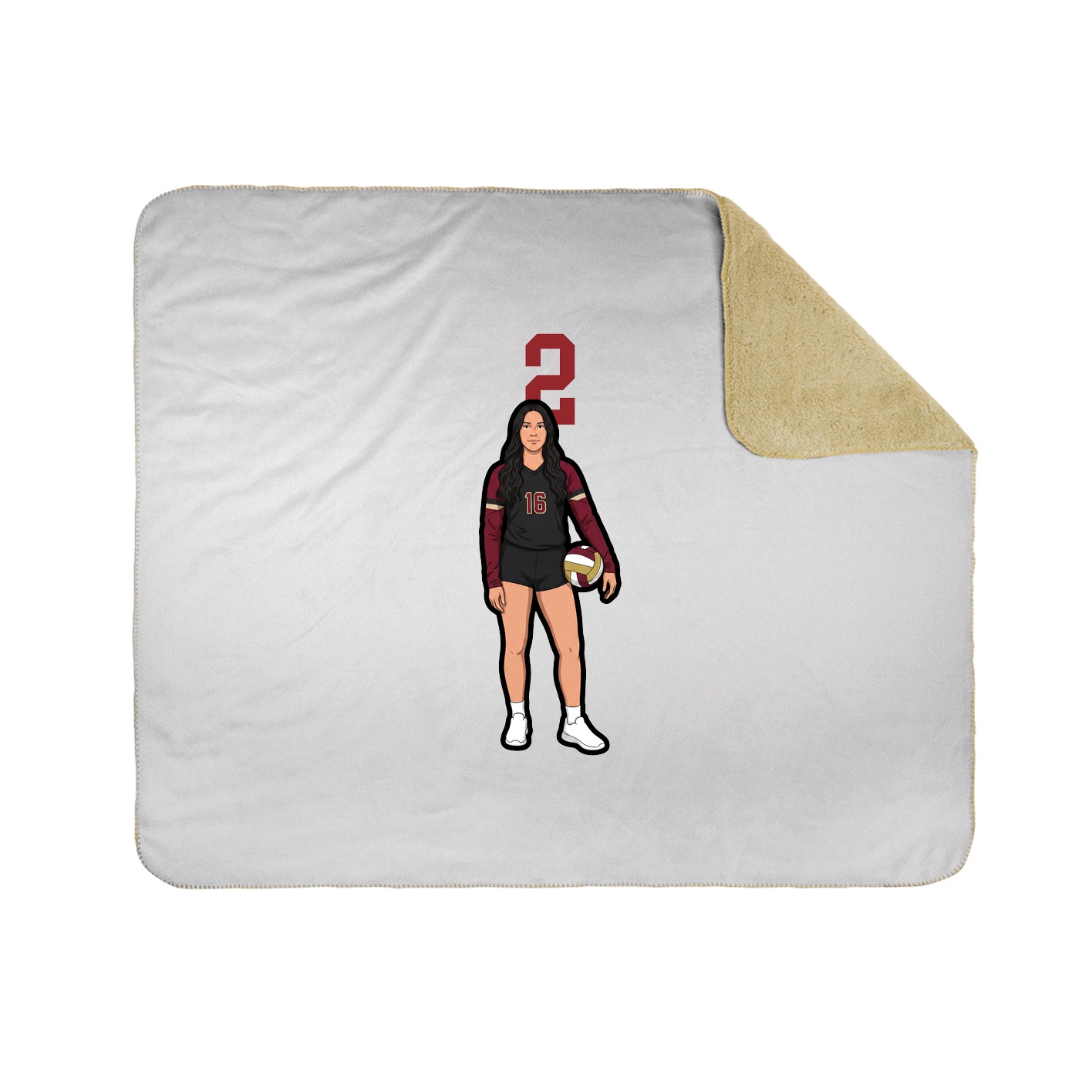 Throw Blanket — Number Top in White